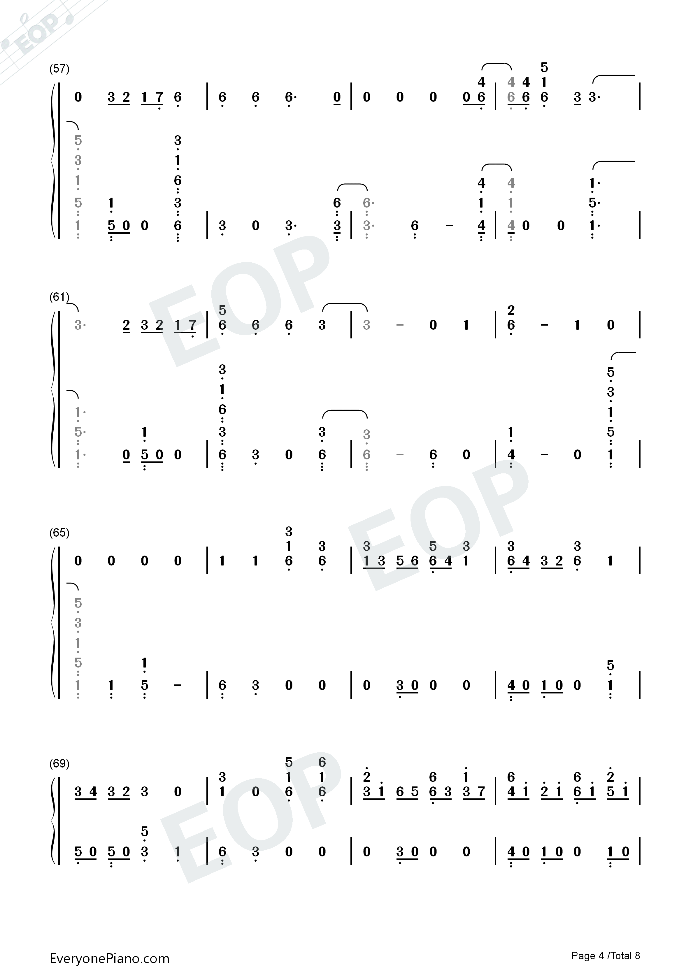 Start_Again钢琴简谱_OneRepublic_Logic演唱