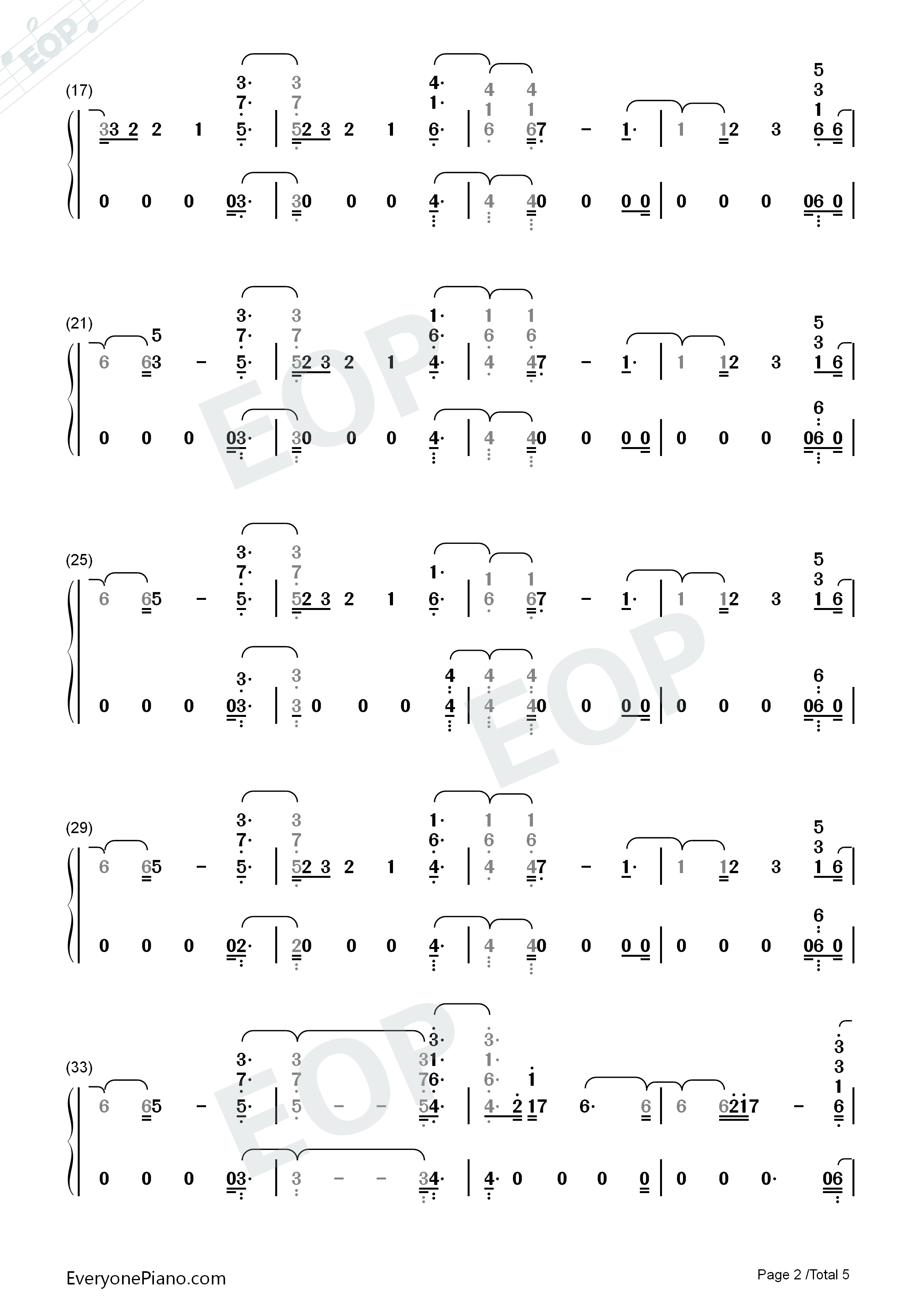 Lovely钢琴简谱_Billie_Eilish_Khalid演唱