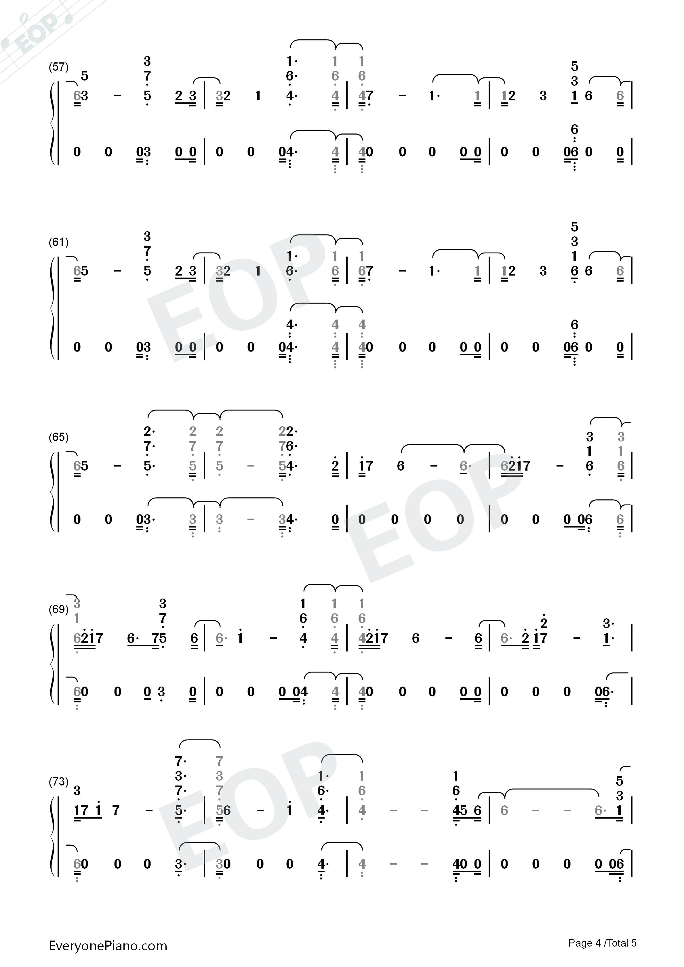 Lovely钢琴简谱_Billie_Eilish_Khalid演唱