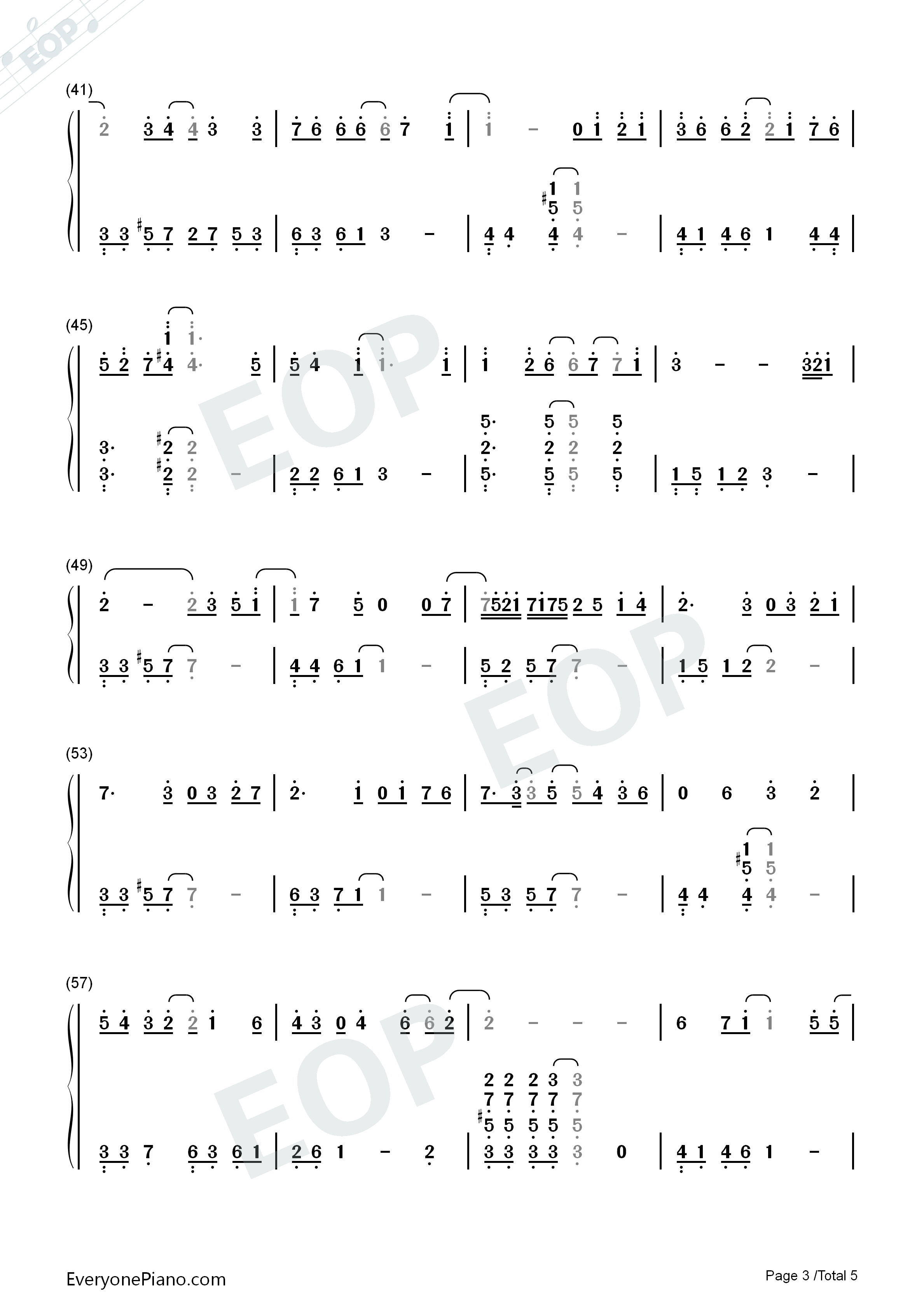 我们的爱没有错钢琴简谱_胡夏演唱