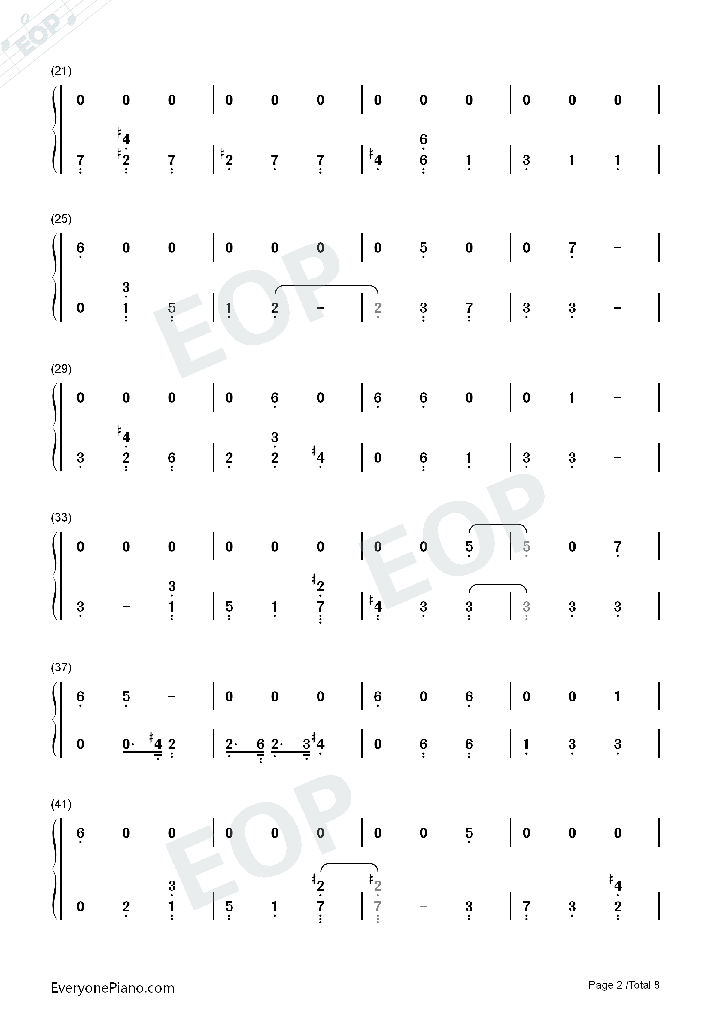 Fall_In_Line钢琴简谱_Christina_Aguilera_Demi_Lovato演唱