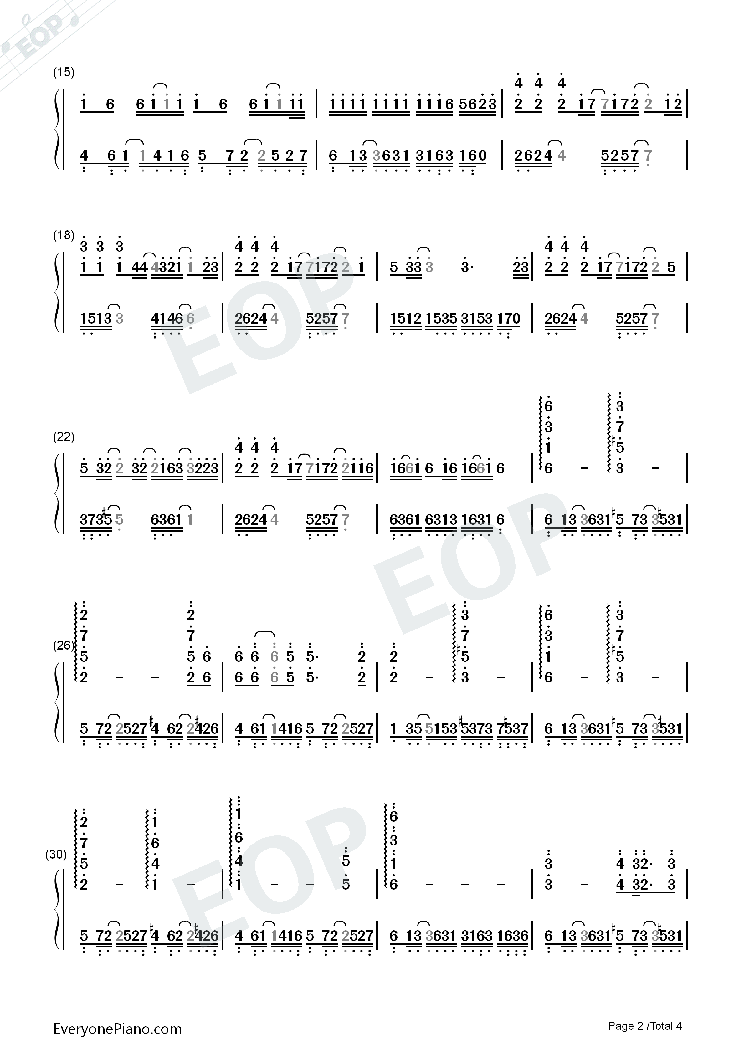 柒月钢琴简谱_许嵩演唱