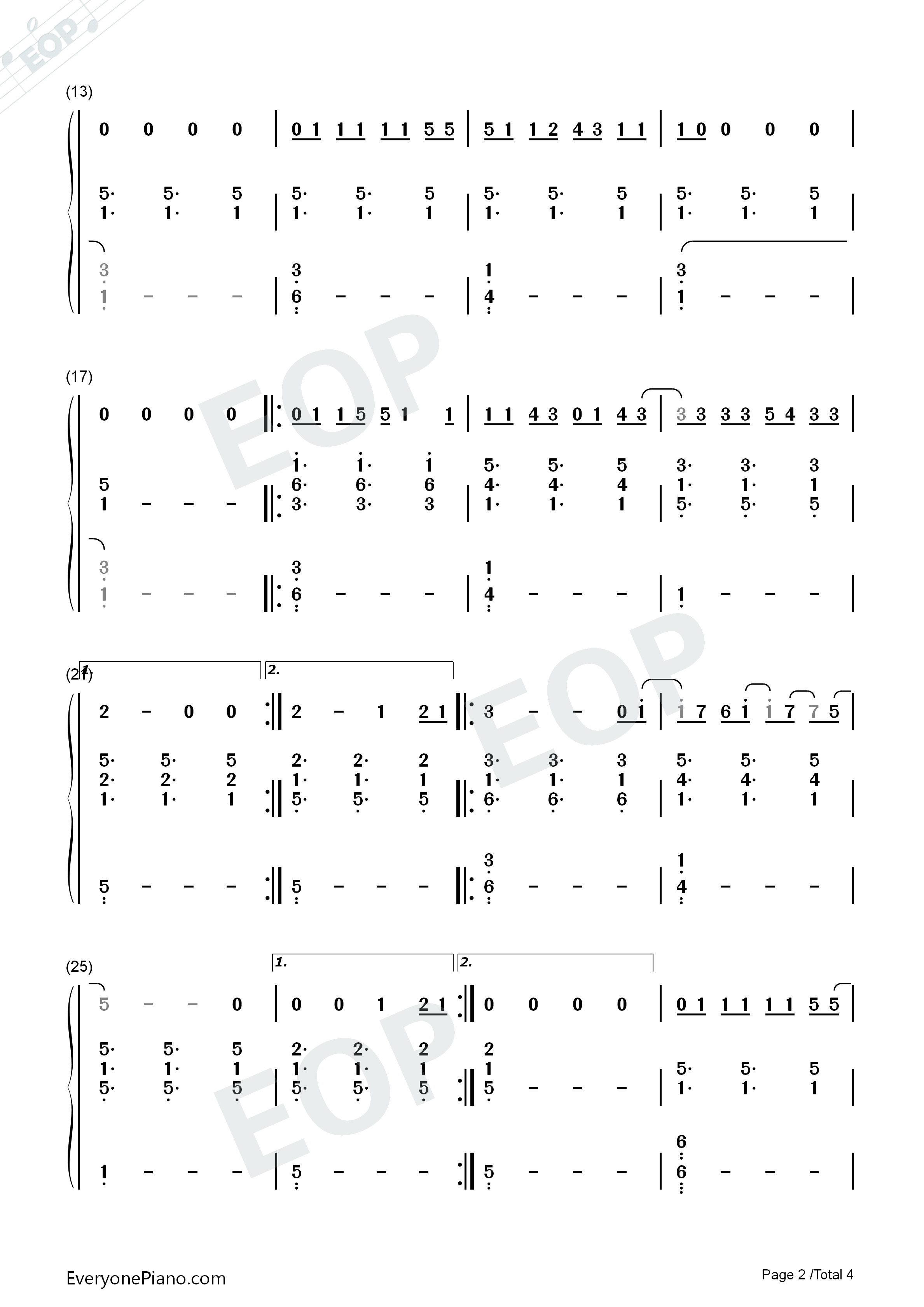 When_We're_Old钢琴简谱_Ieva_Zasimauskaitè演唱