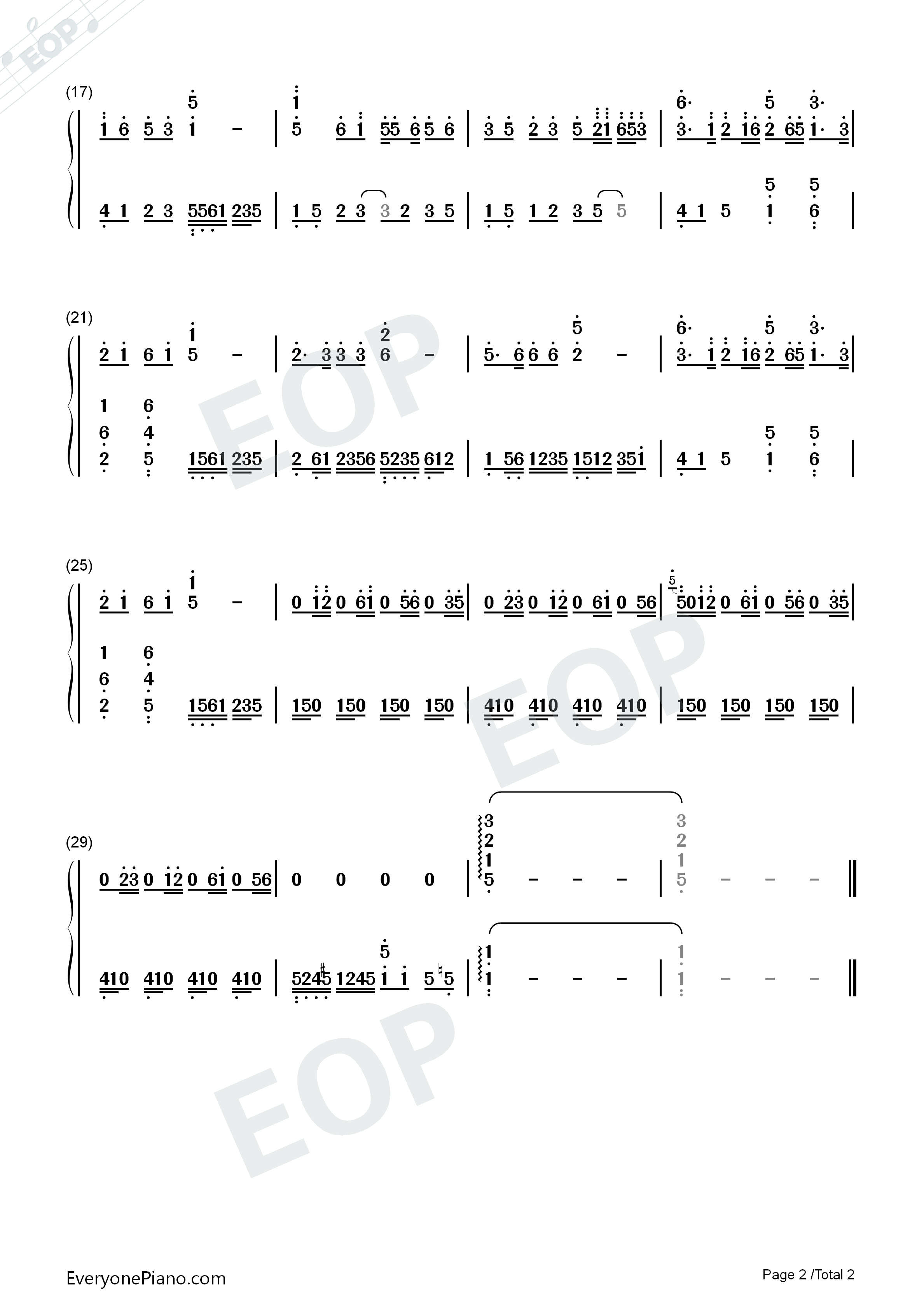 前世今生钢琴简谱_左宏元演唱