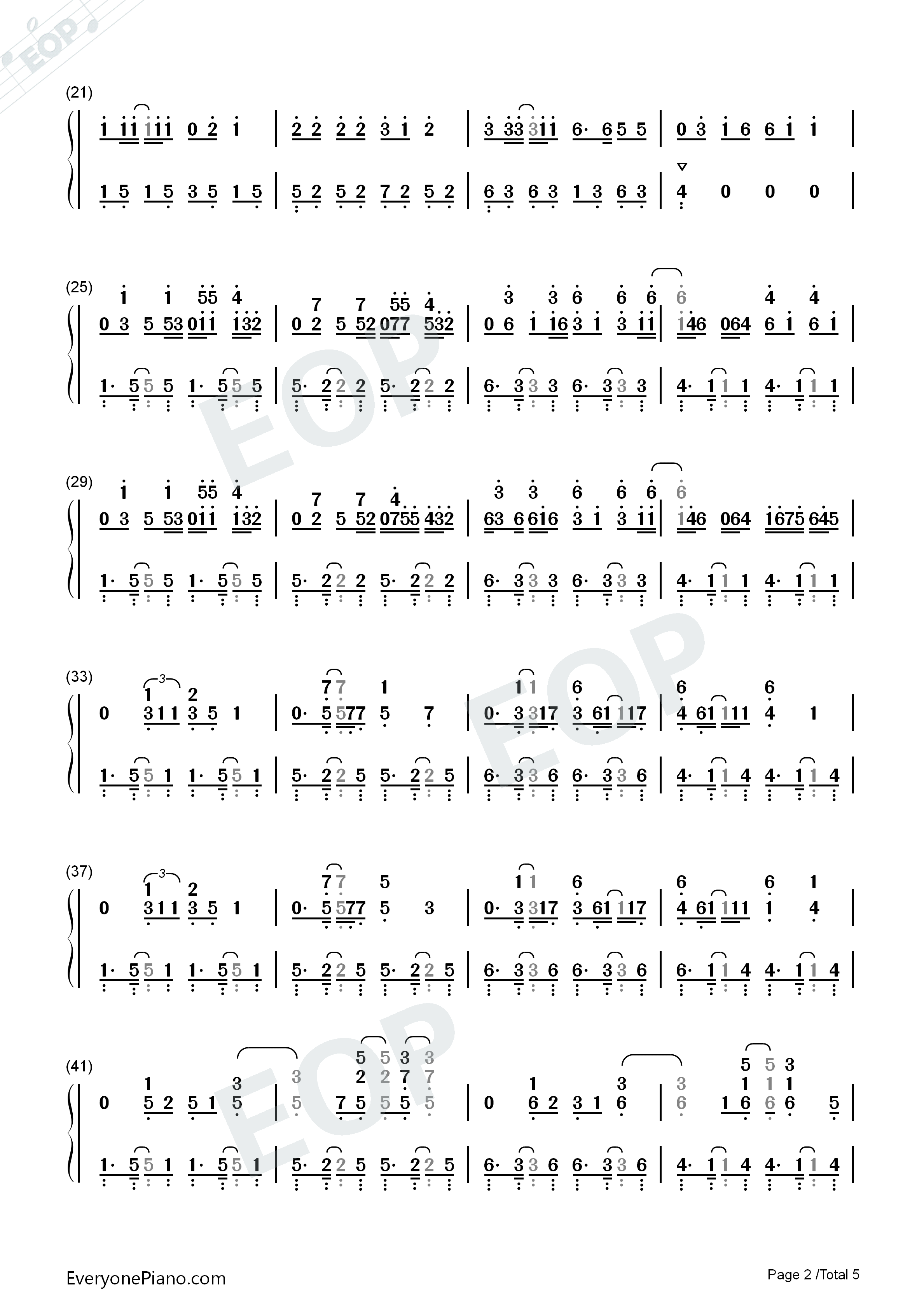 Waka_Waka钢琴简谱_Shakira演唱