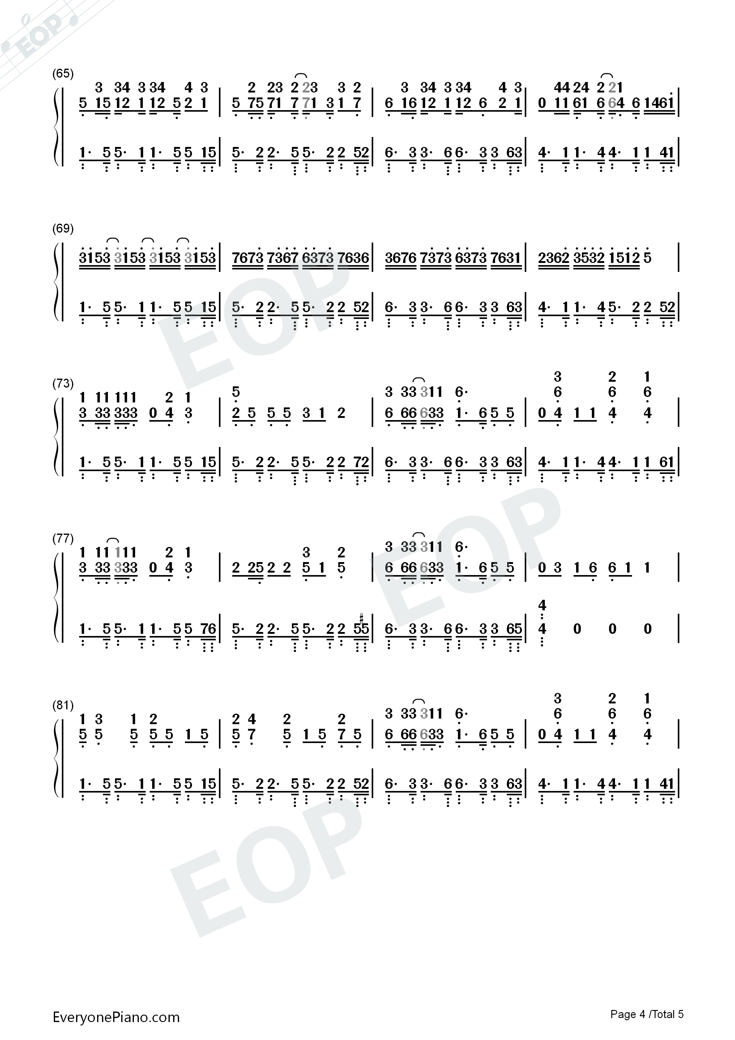 Waka_Waka钢琴简谱_Shakira演唱