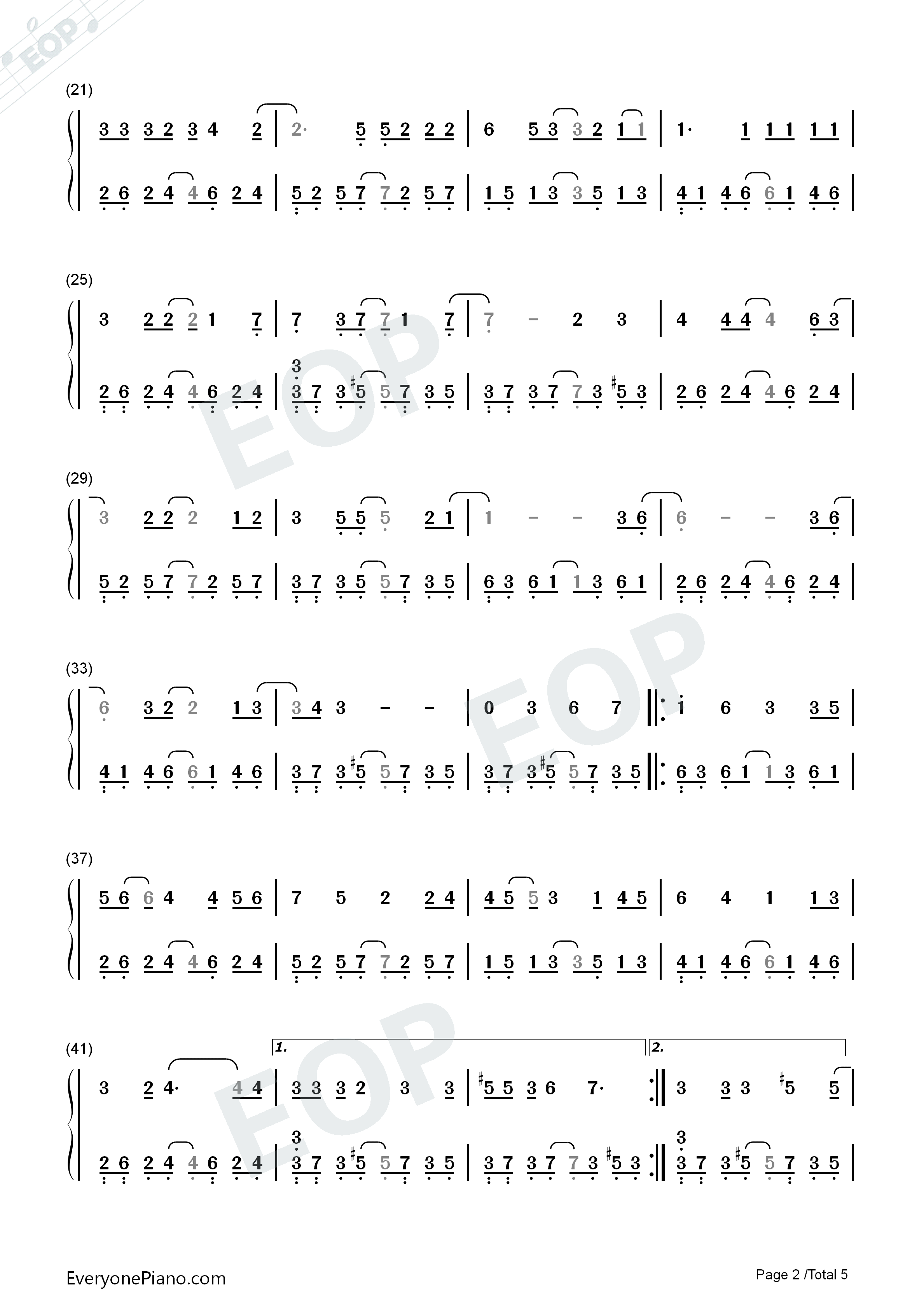 苦笑钢琴简谱_汪苏泷演唱