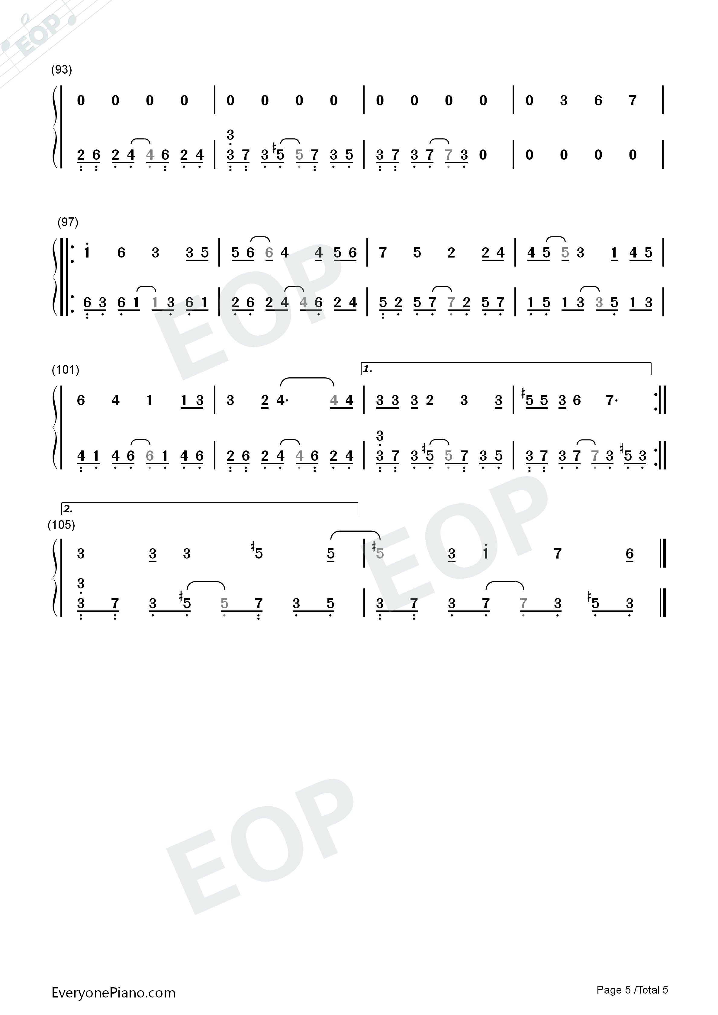 苦笑钢琴简谱_汪苏泷演唱