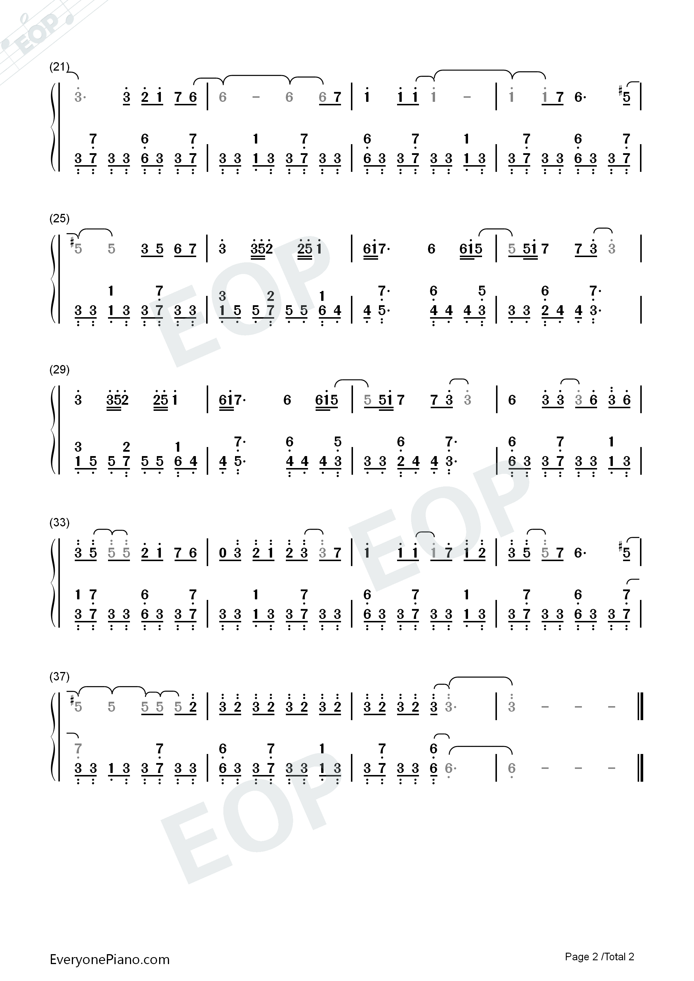 少女的祈祷钢琴简谱_小花仙演唱