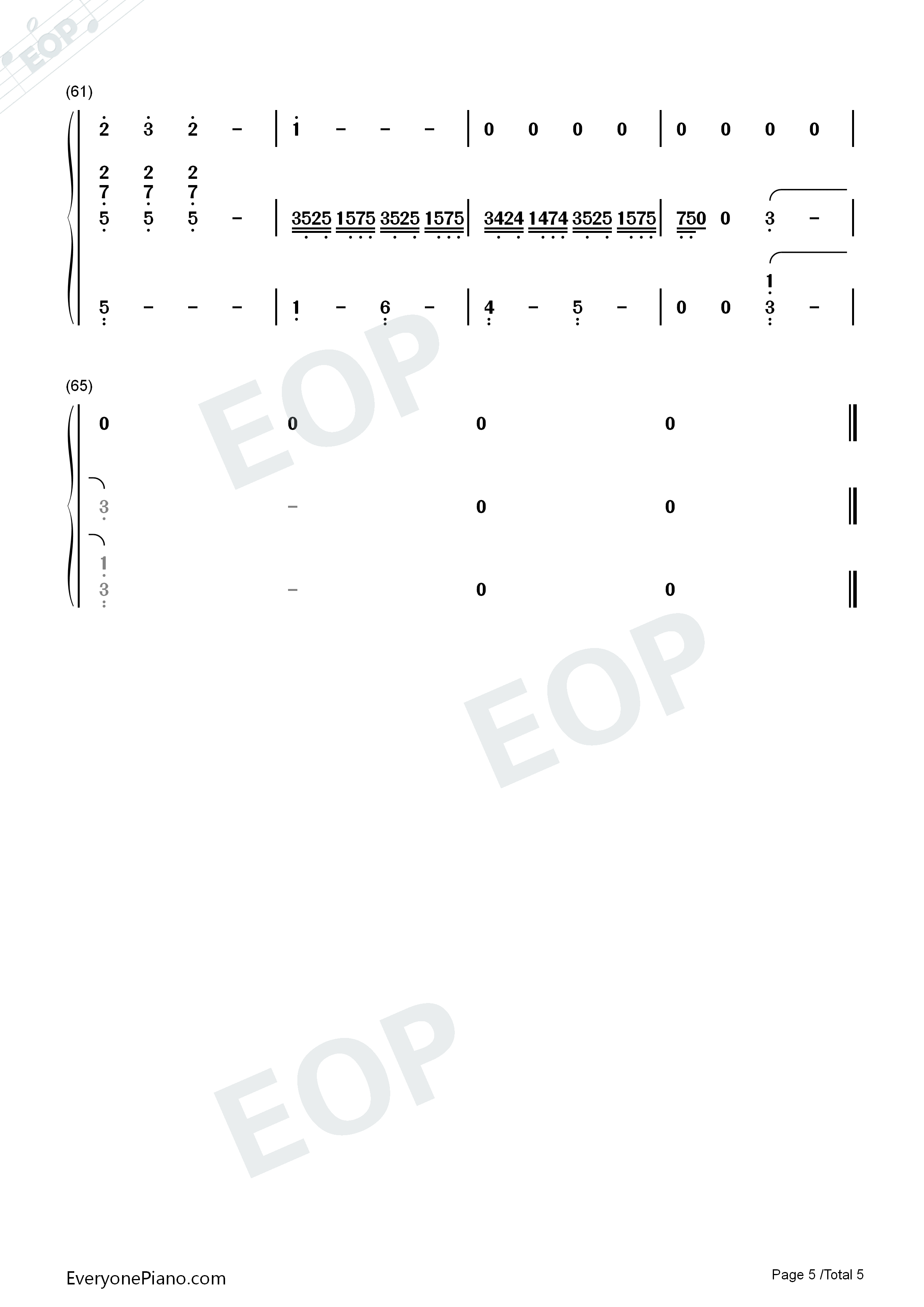 见与不见钢琴简谱_张碧晨演唱