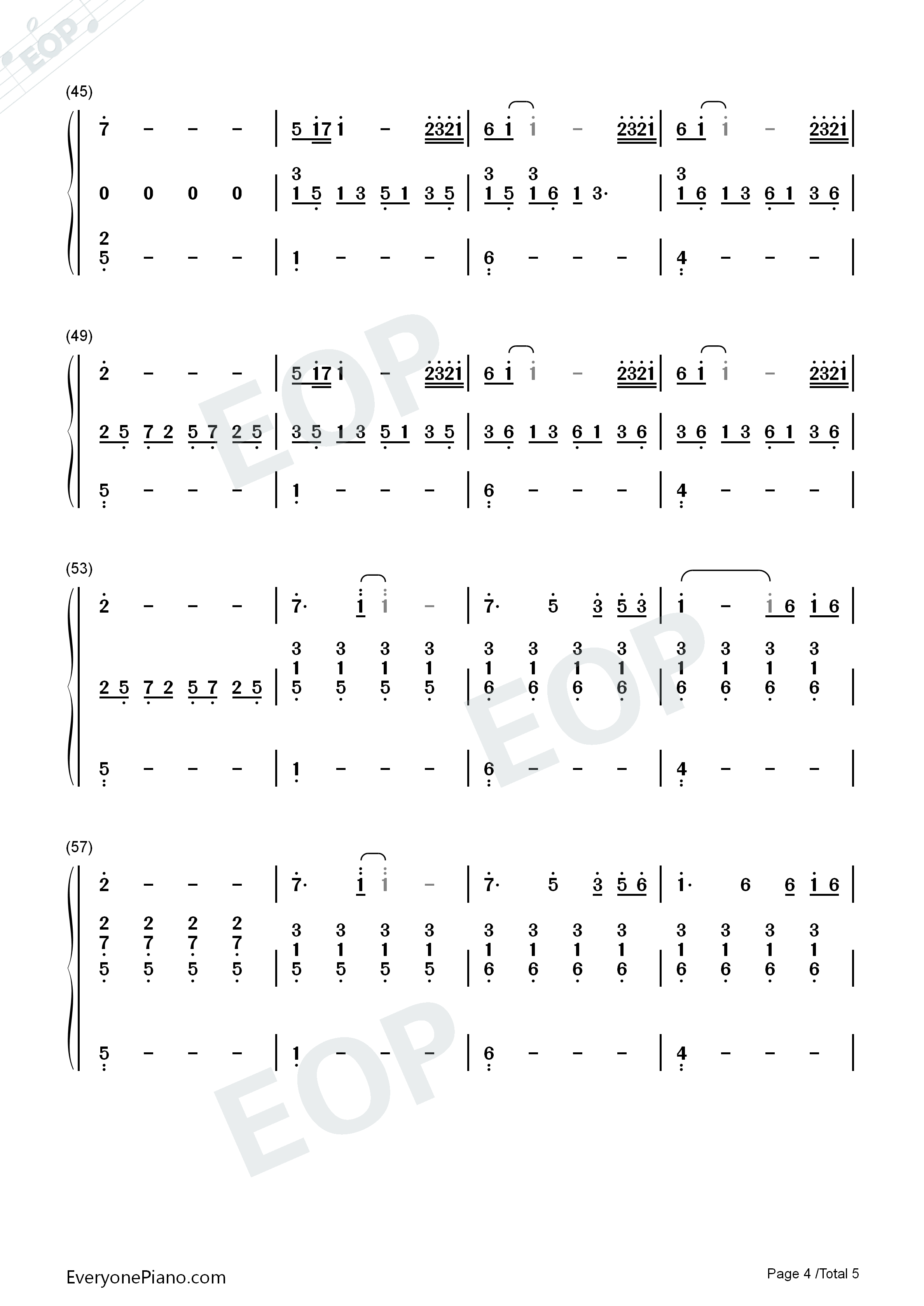 见与不见钢琴简谱_张碧晨演唱