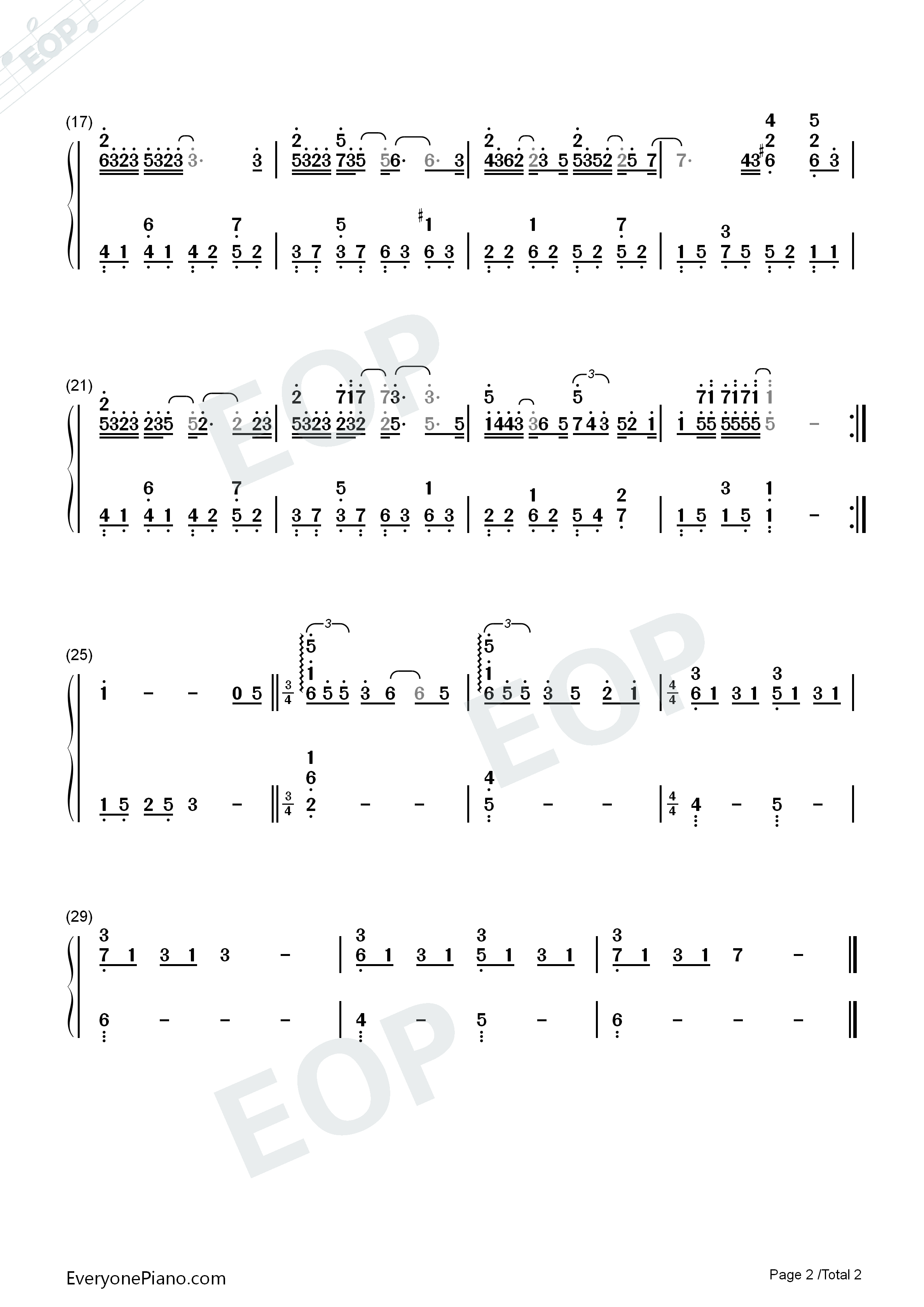 怪咖钢琴简谱_薛之谦_杨迪演唱
