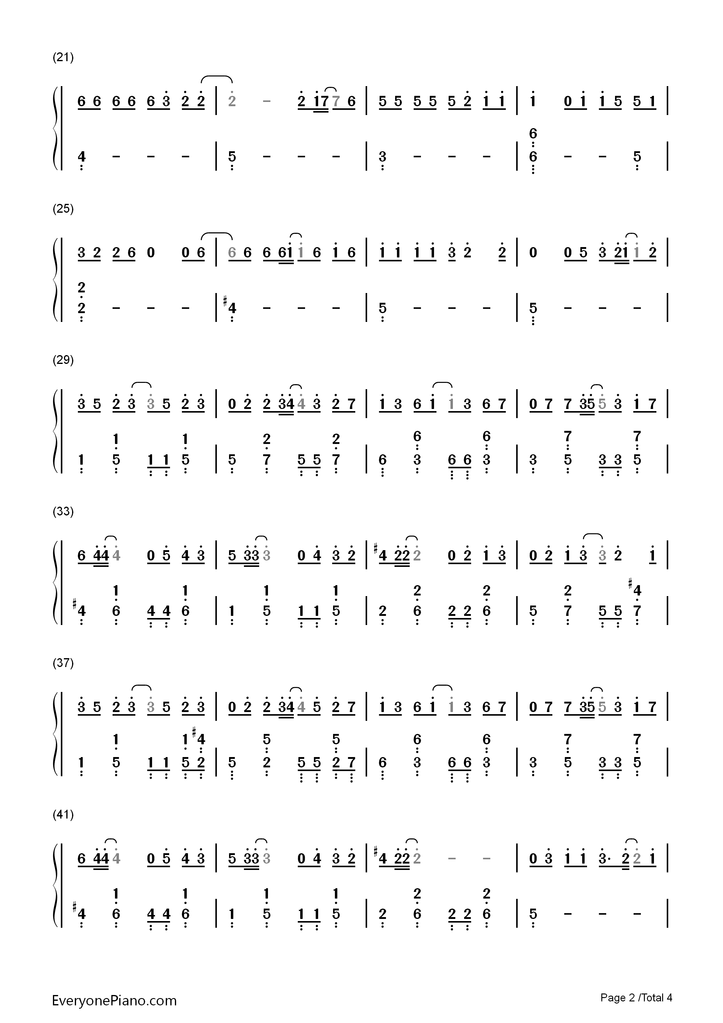 小幸运钢琴简谱_Hebe__田馥甄演唱