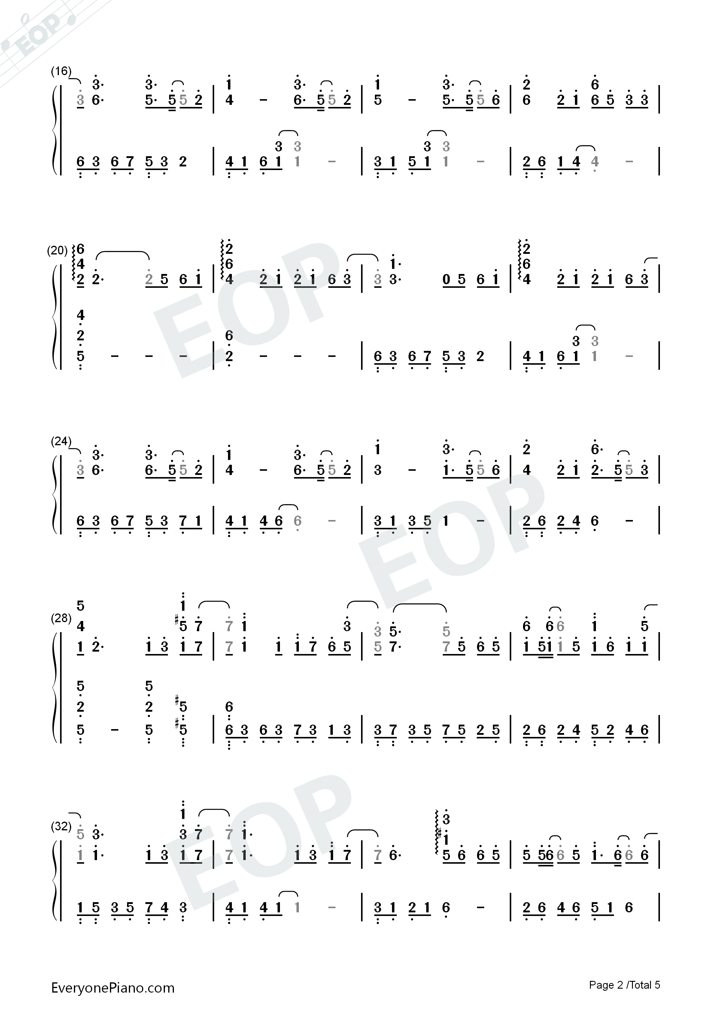 时间有泪钢琴简谱_张碧晨演唱