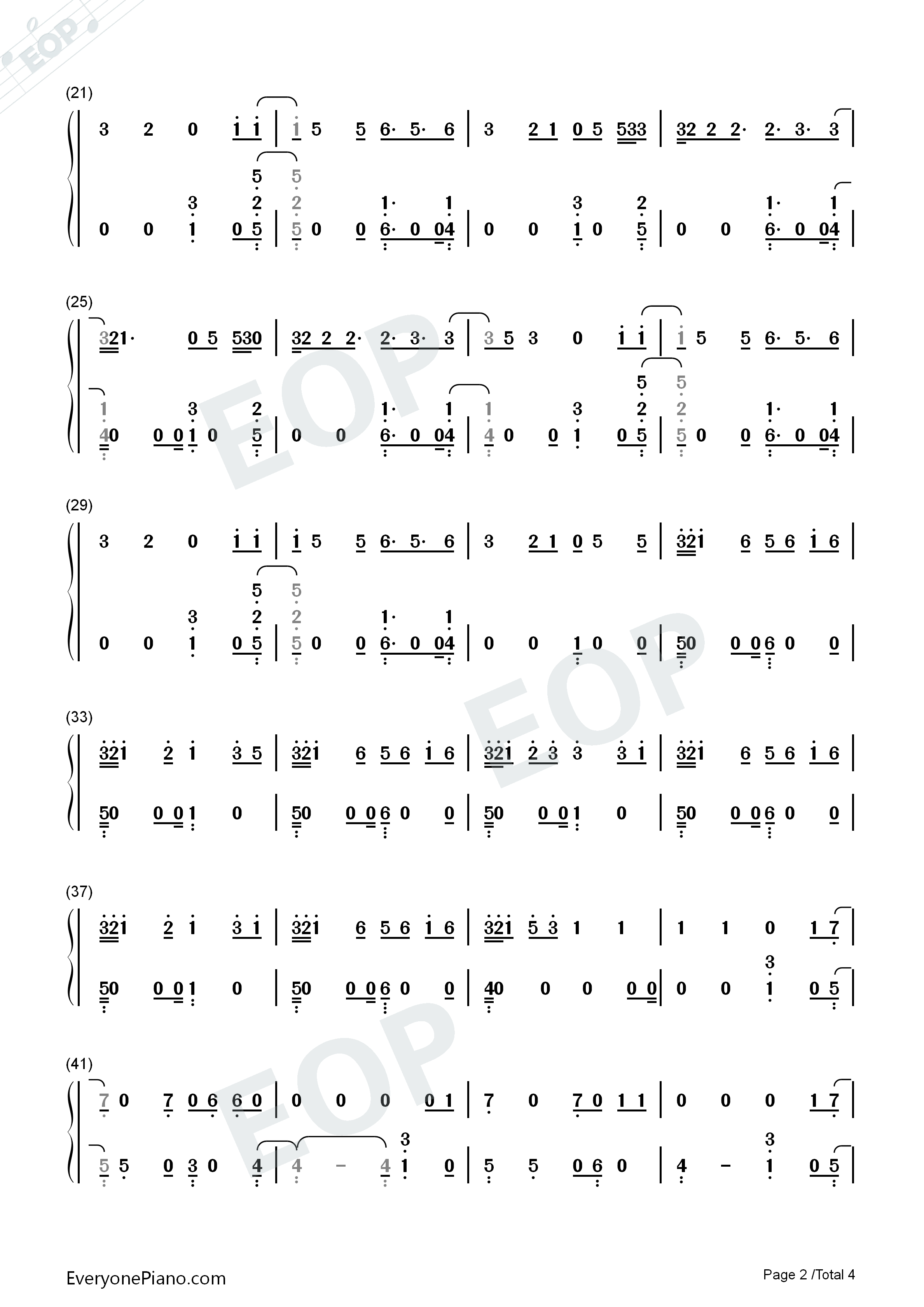 Born_To_Be_Yours钢琴简谱_Kygo_Imagine_Dragons演唱