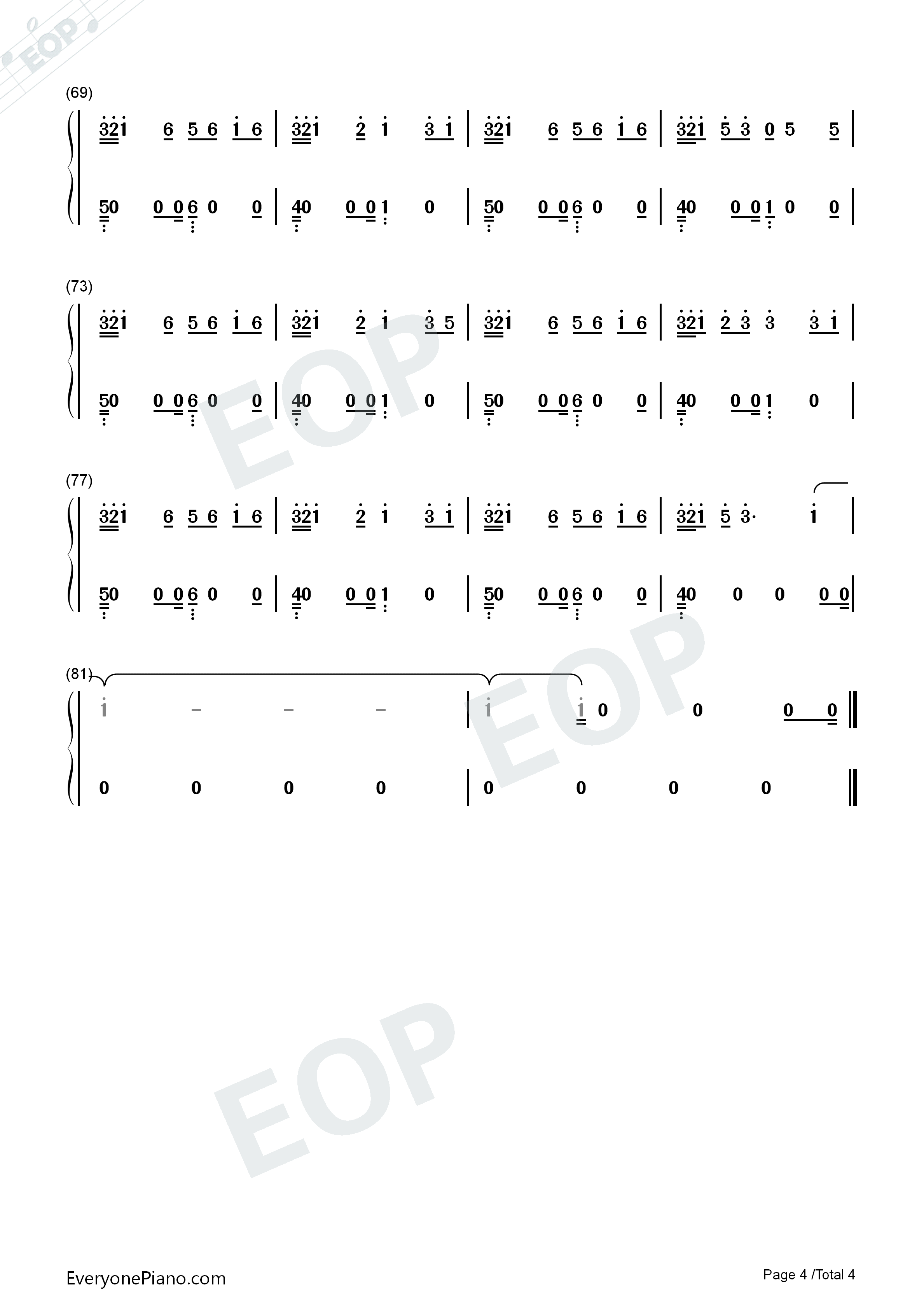 Born_To_Be_Yours钢琴简谱_Kygo_Imagine_Dragons演唱