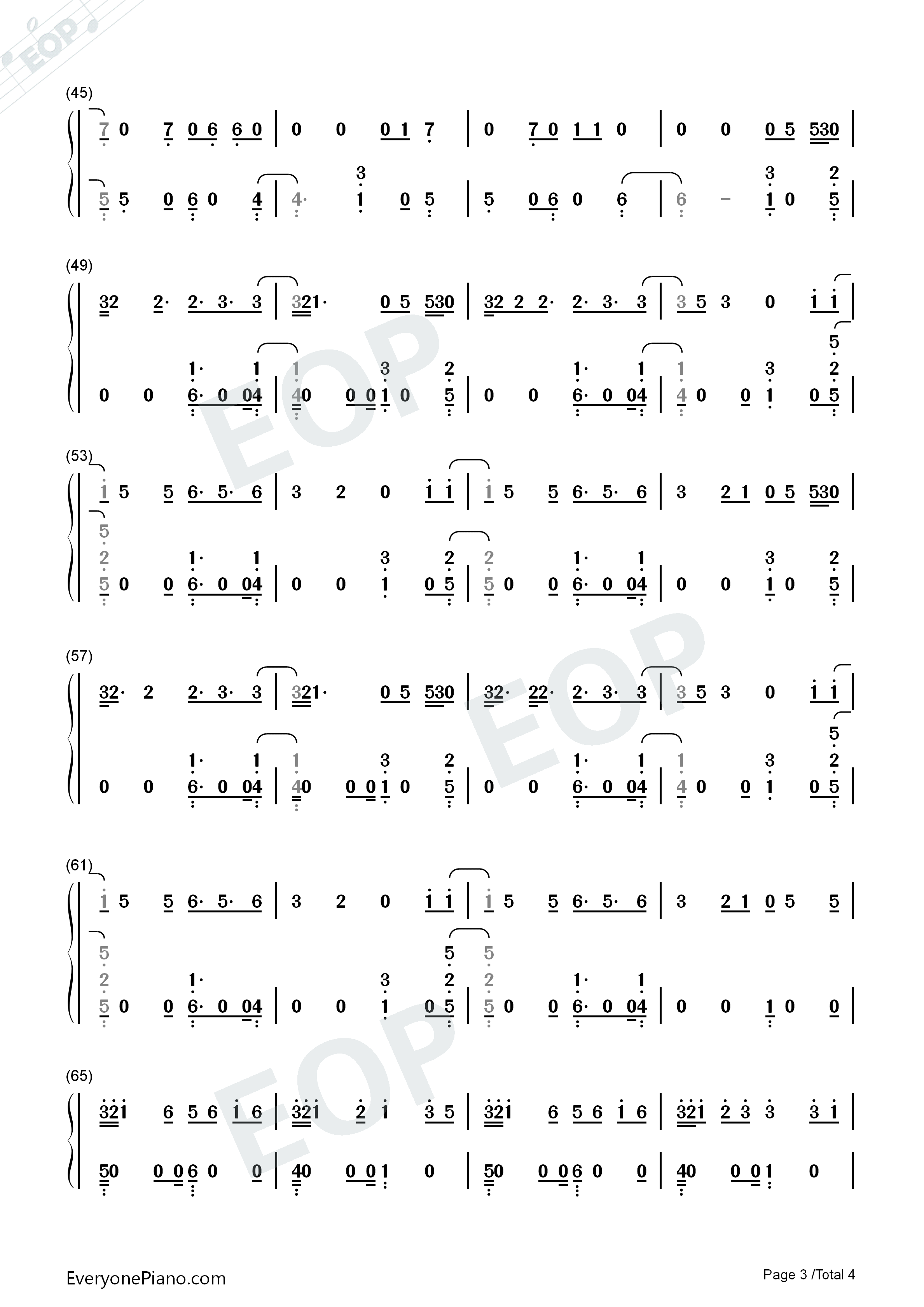 Born_To_Be_Yours钢琴简谱_Kygo_Imagine_Dragons演唱