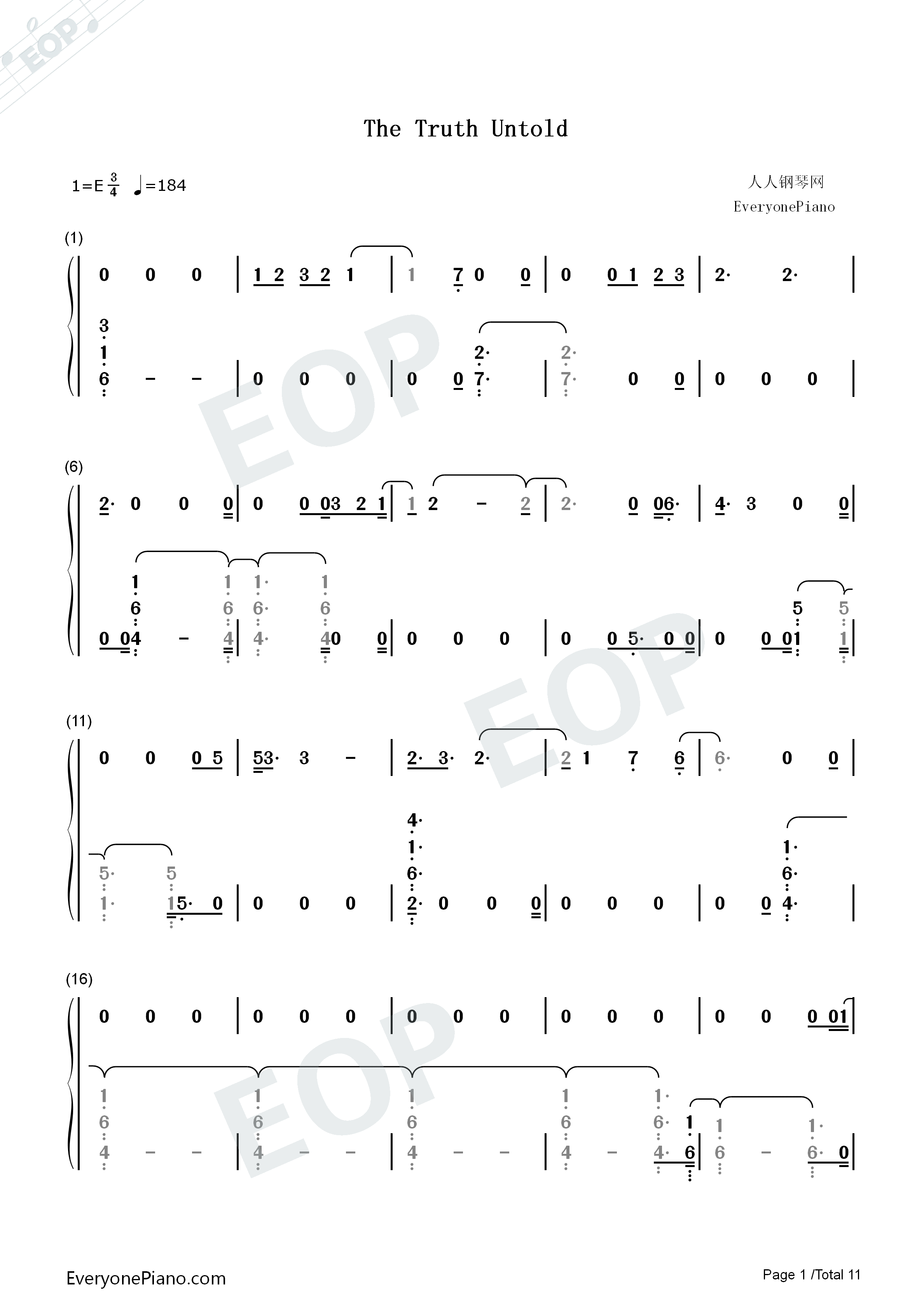 The_Truth_Untold钢琴简谱_防弹少年团演唱