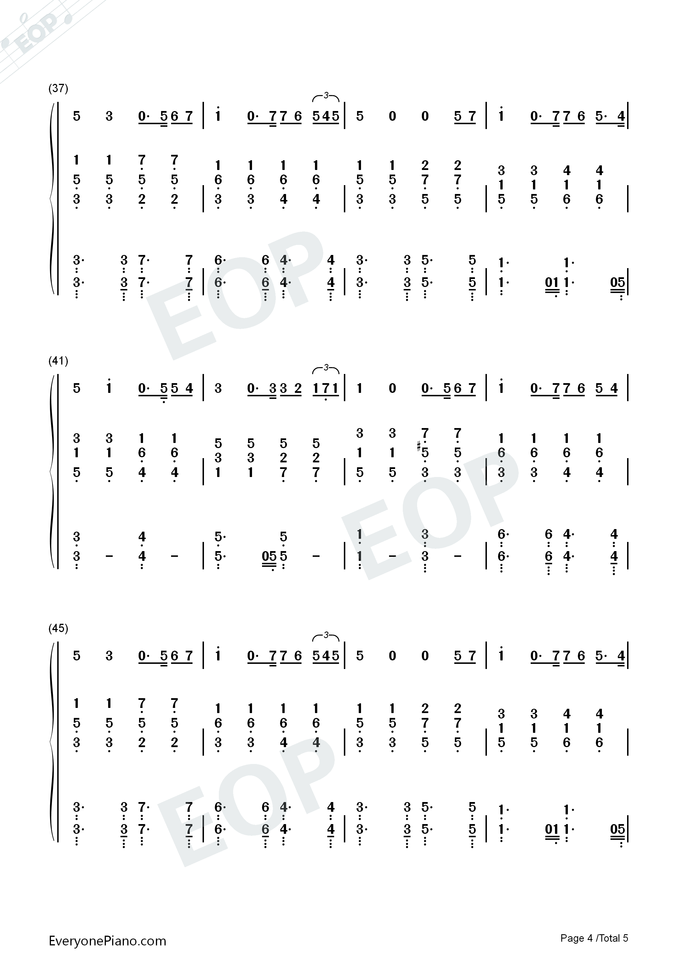 You_Raise_Me_Up钢琴简谱_Westlife演唱