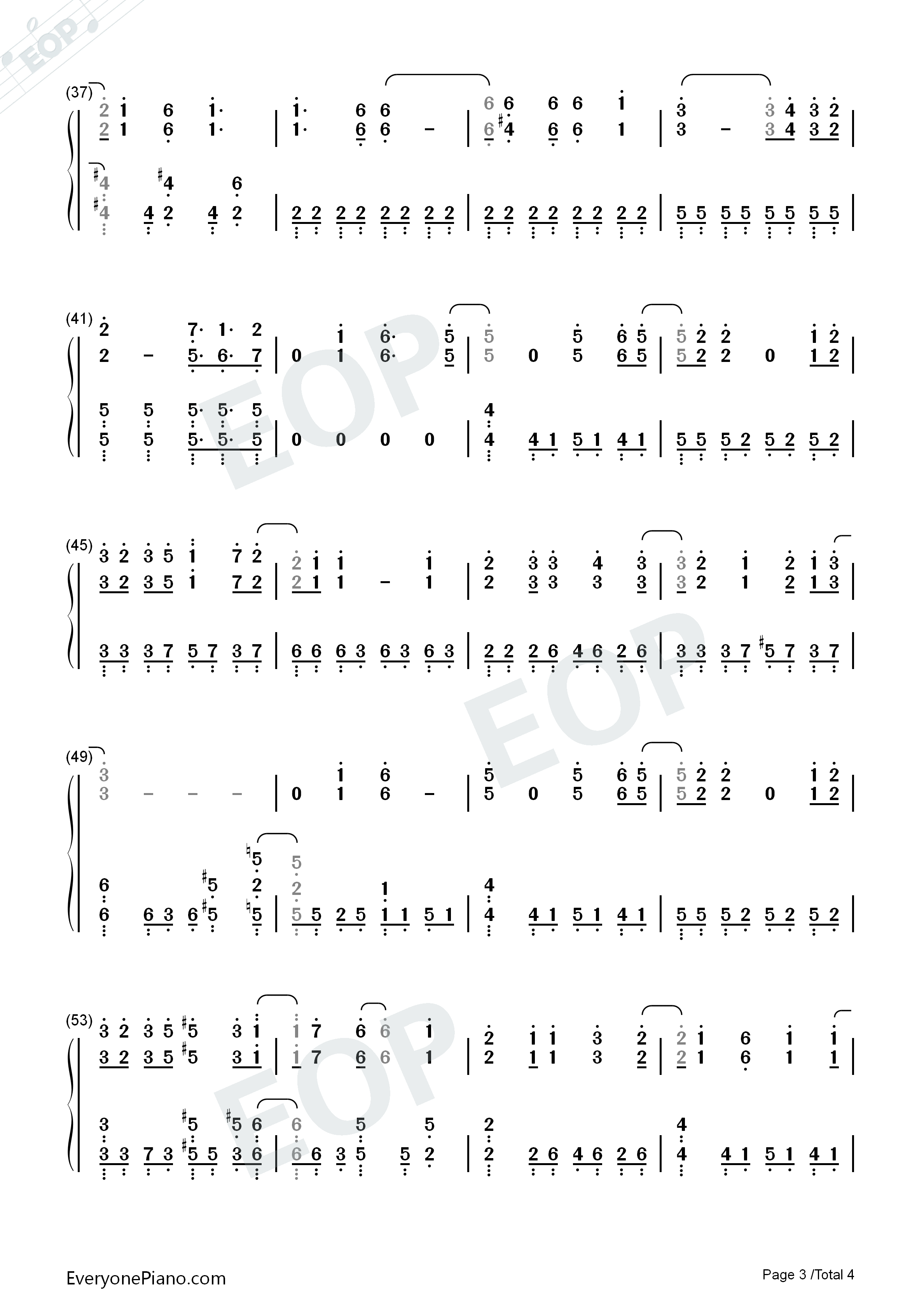 Eternal_Star钢琴简谱_亚咲花演唱