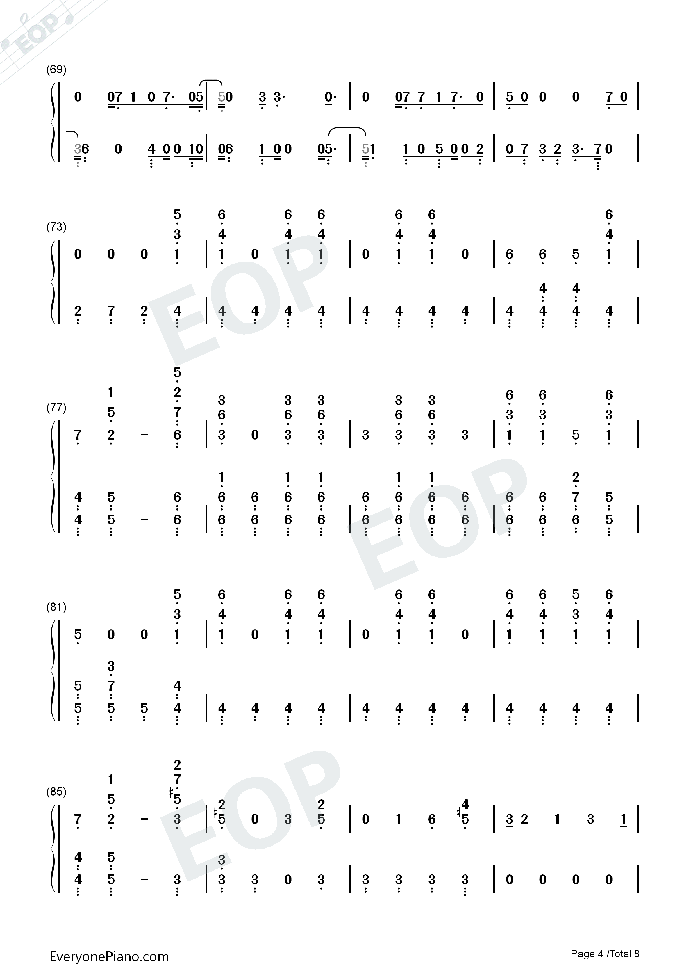 Answer钢琴简谱_Rihanna演唱