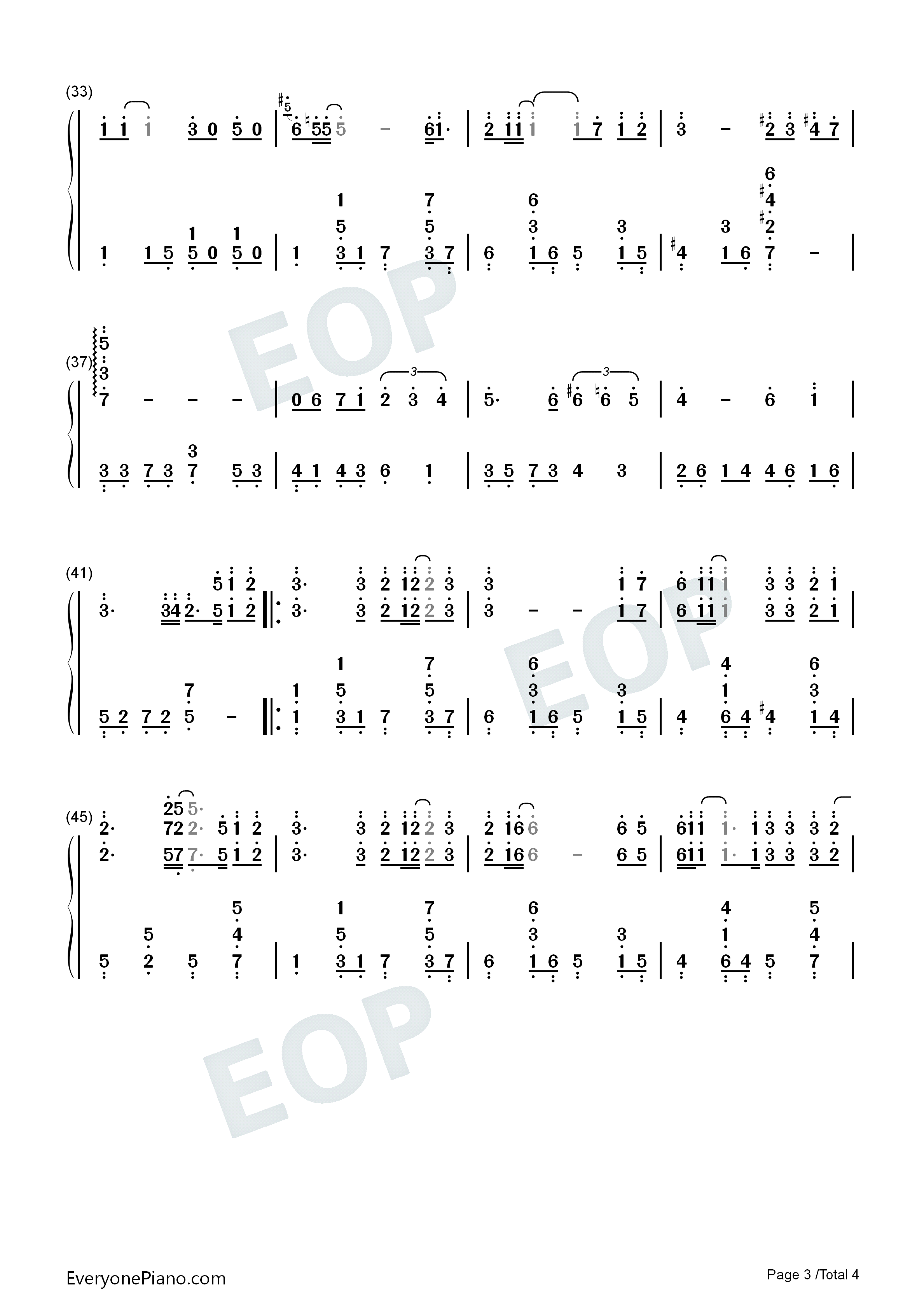 遥远的她钢琴简谱_张学友演唱