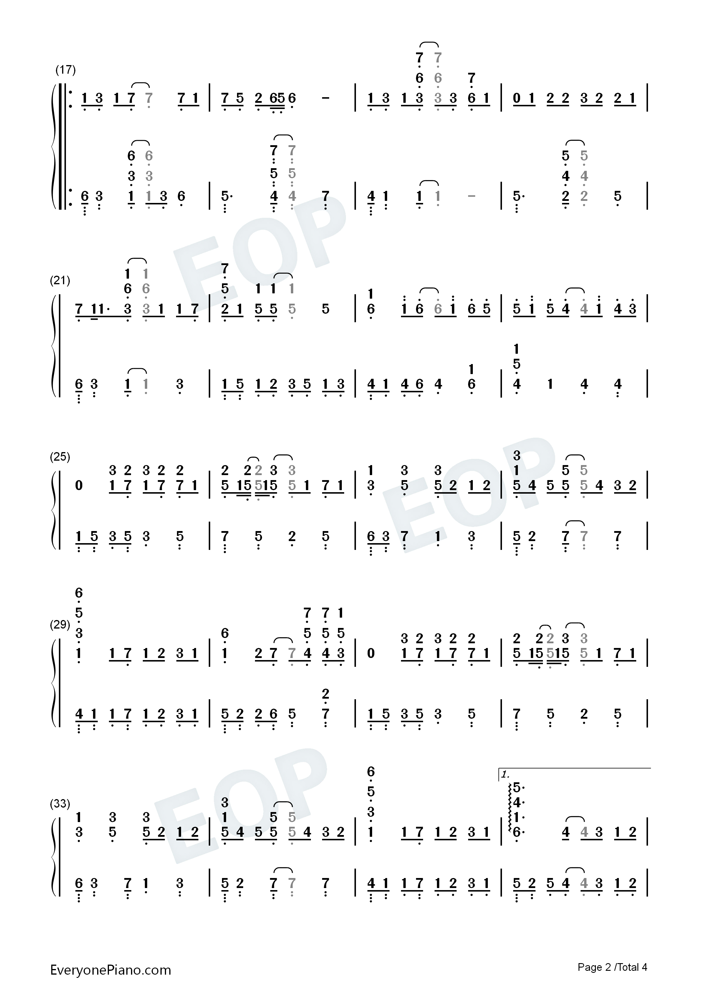 初恋钢琴简谱_宇多田光演唱