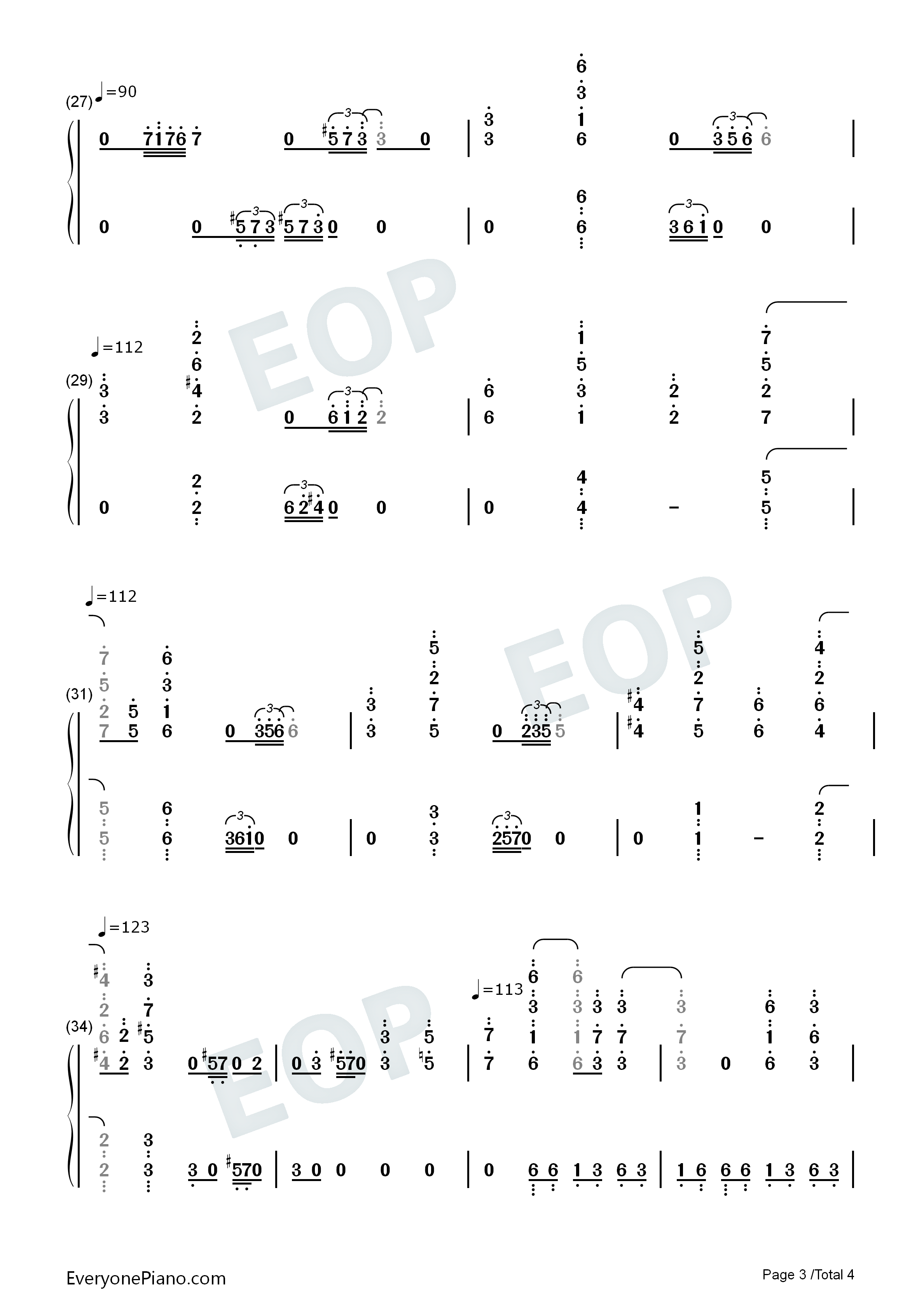 出埃及记钢琴简谱_马克西姆演唱