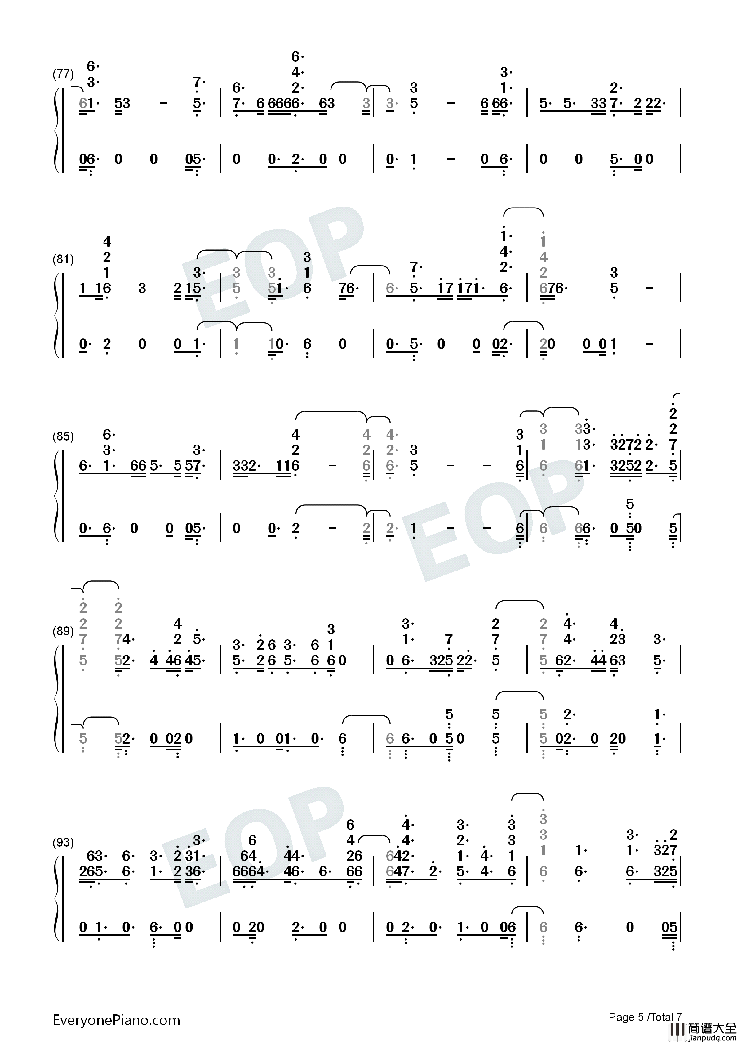 Mad_Love钢琴简谱_Sean_Paul_David_Guetta_Becky_G演唱