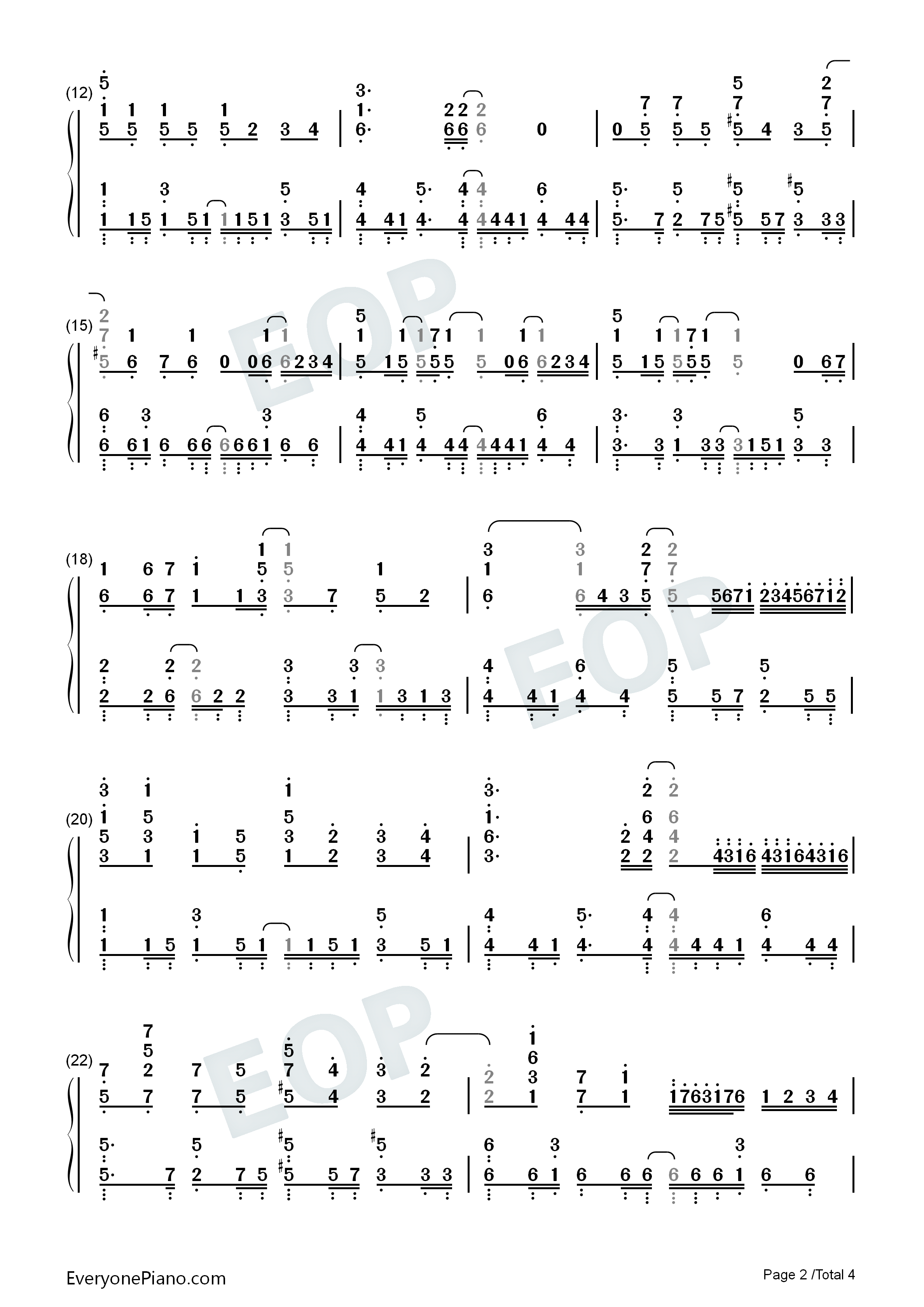 Lasting_Memories钢琴简谱_田村由香里演唱