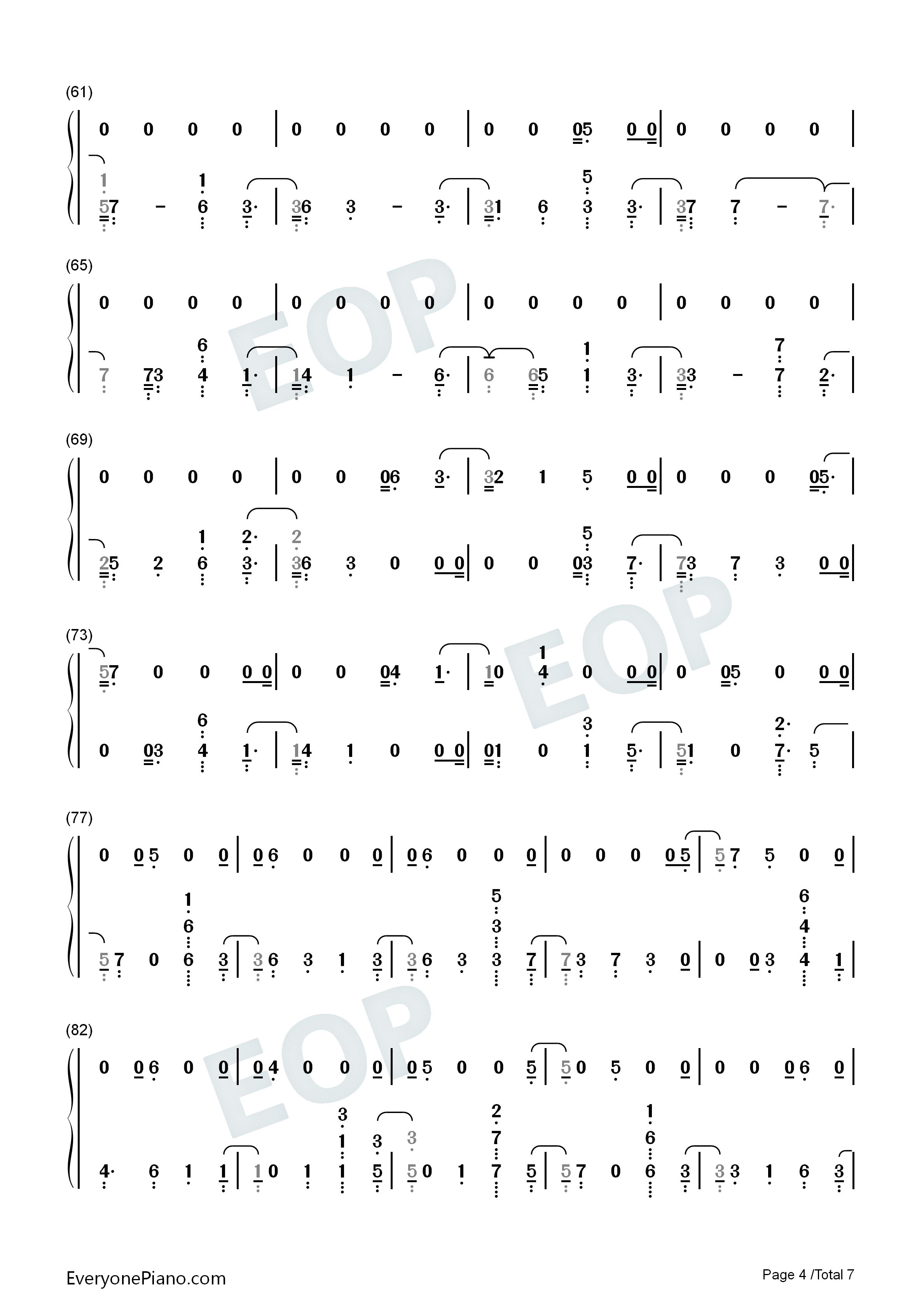 No_Peace钢琴简谱_Sam_Smith_YEBBA演唱