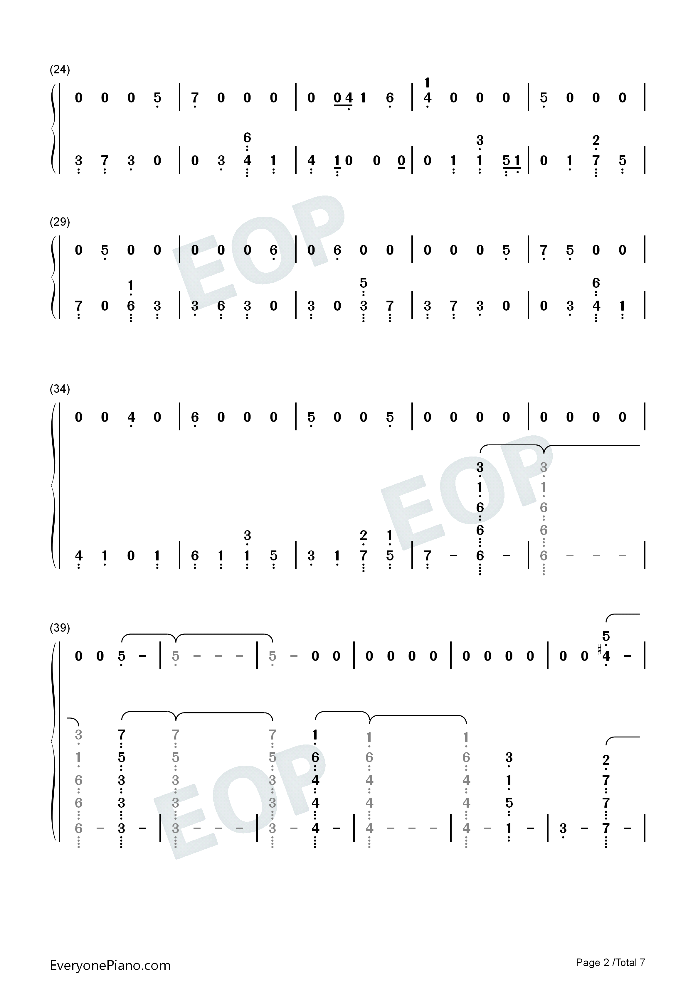 No_Peace钢琴简谱_Sam_Smith_YEBBA演唱
