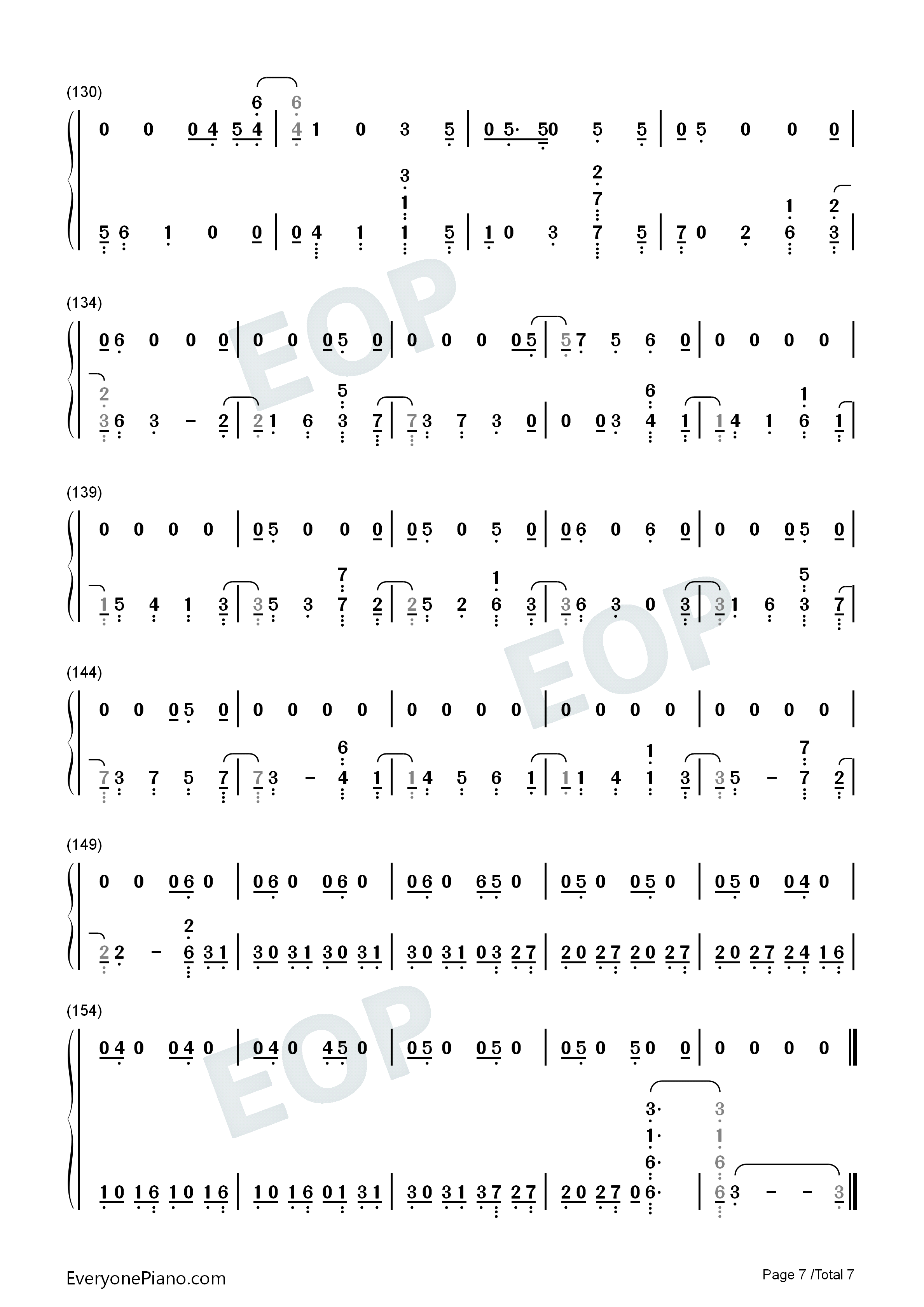 No_Peace钢琴简谱_Sam_Smith_YEBBA演唱