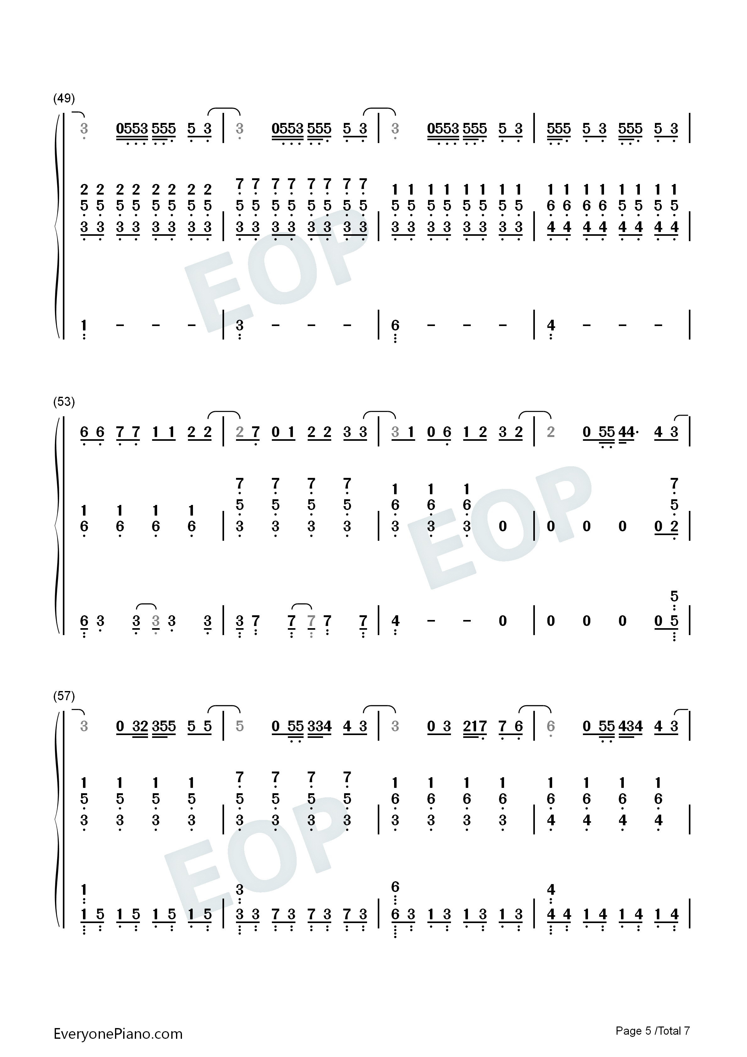 倒数钢琴简谱_邓紫棋演唱