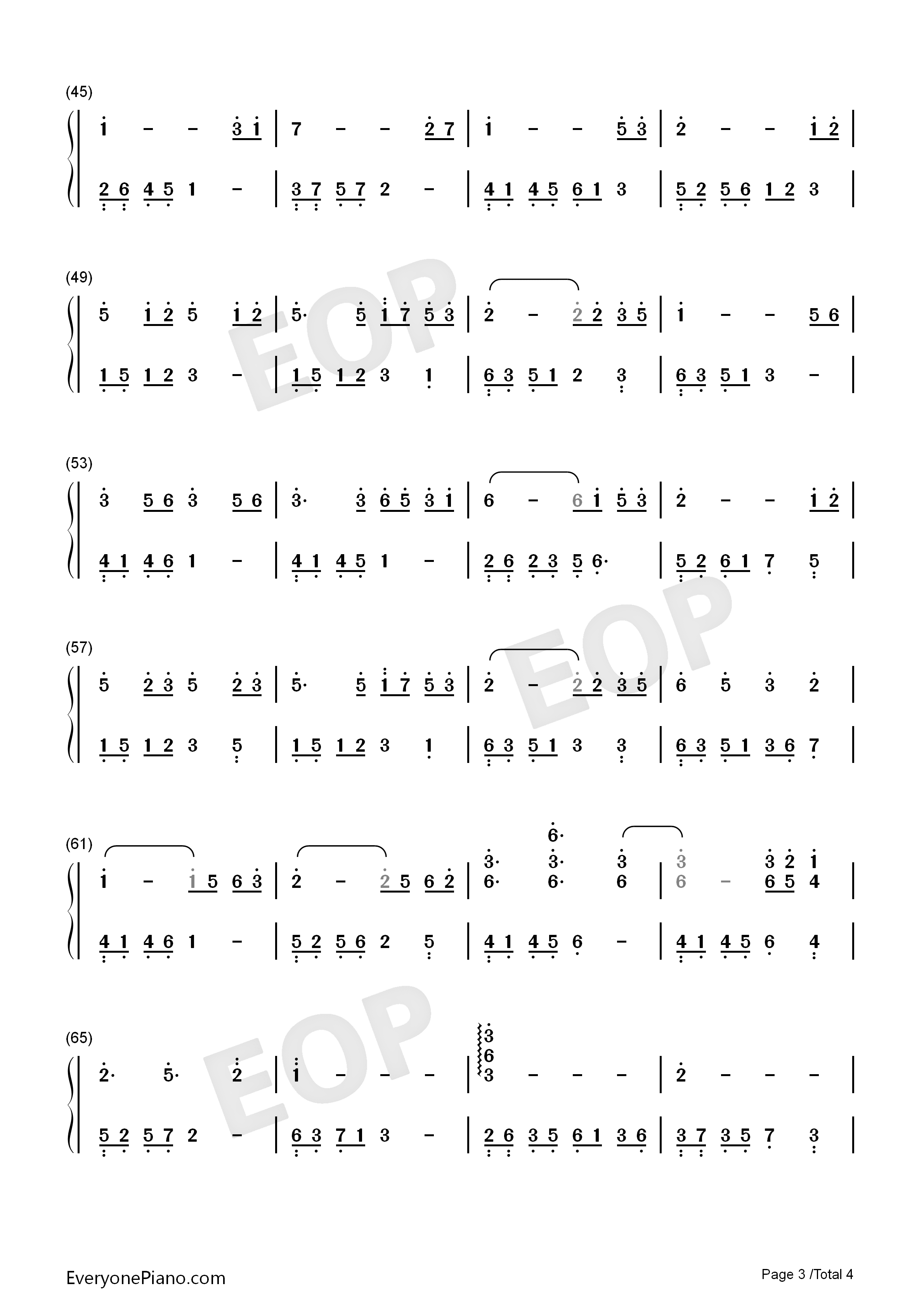 最好的朋友在身边钢琴简谱_娄艺潇演唱