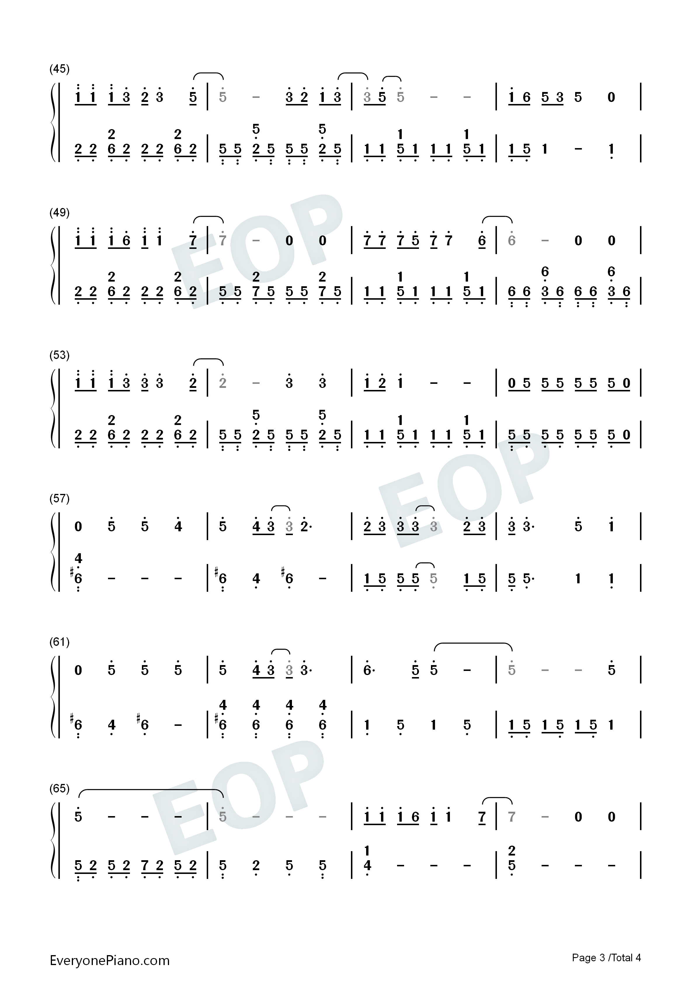 幸福需要一点偏差钢琴简谱_任家萱_Selina演唱