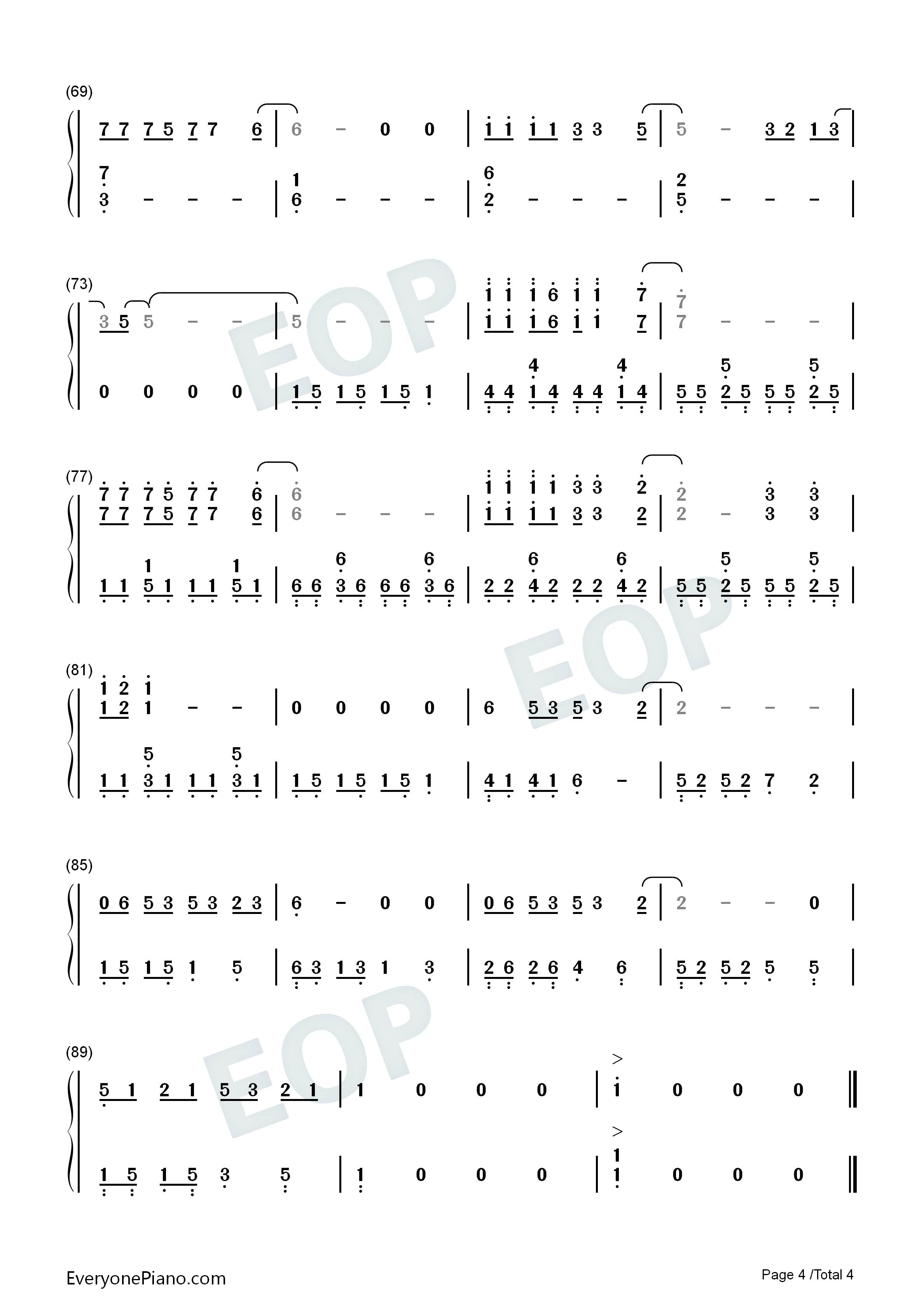 幸福需要一点偏差钢琴简谱_任家萱_Selina演唱