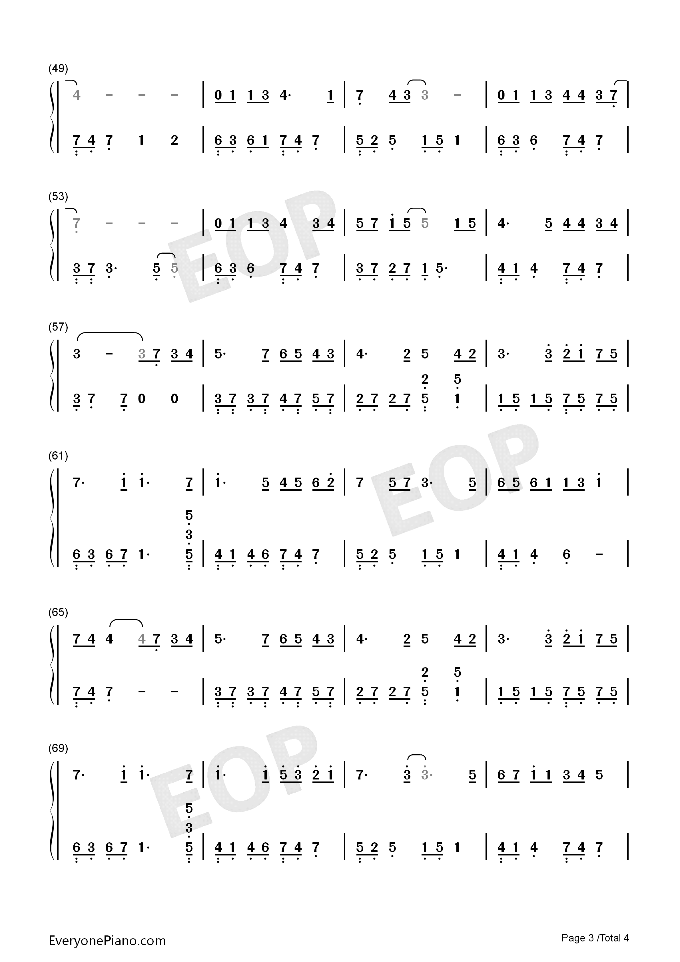 懂了就懂了钢琴简谱_李荣浩_岳云鹏演唱