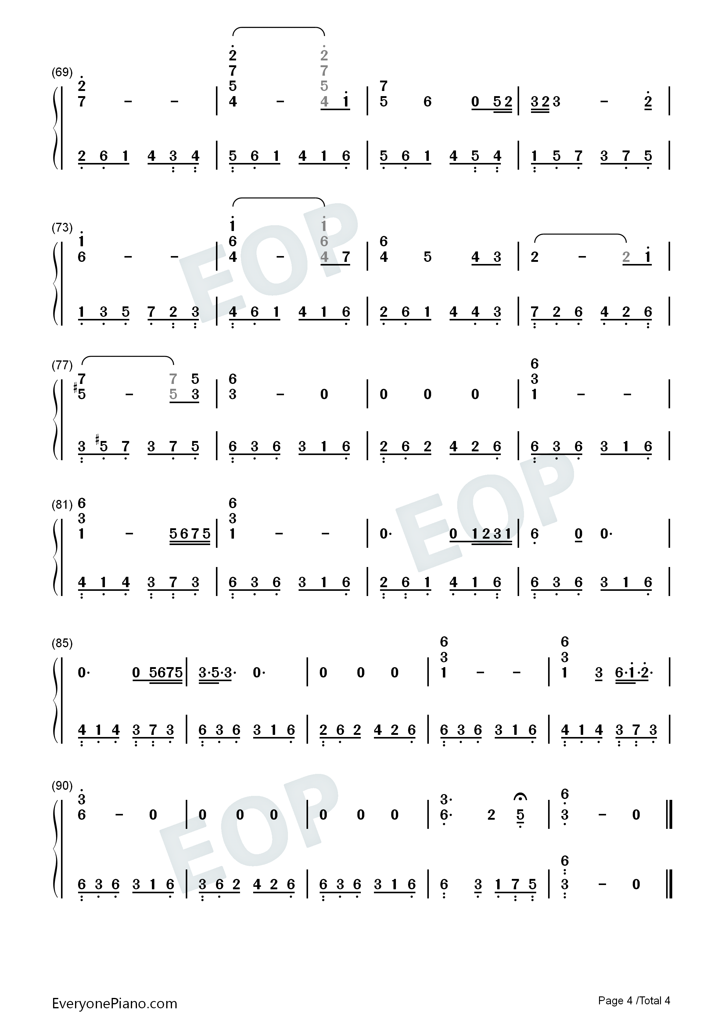 Parisienne_Walkways钢琴简谱_Gary_Moore演唱