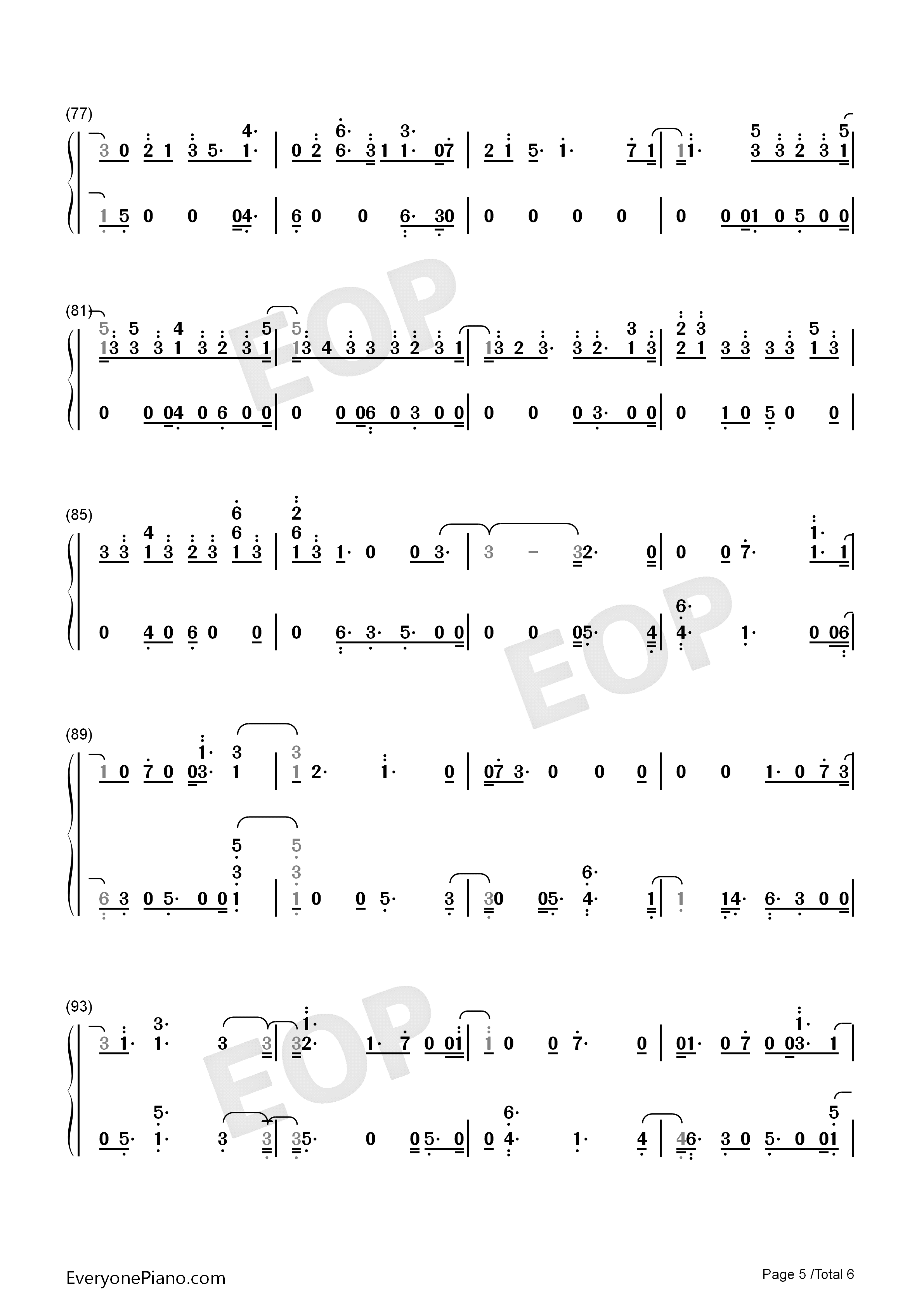 Just_Like_You钢琴简谱_Louis_Tomlinson演唱