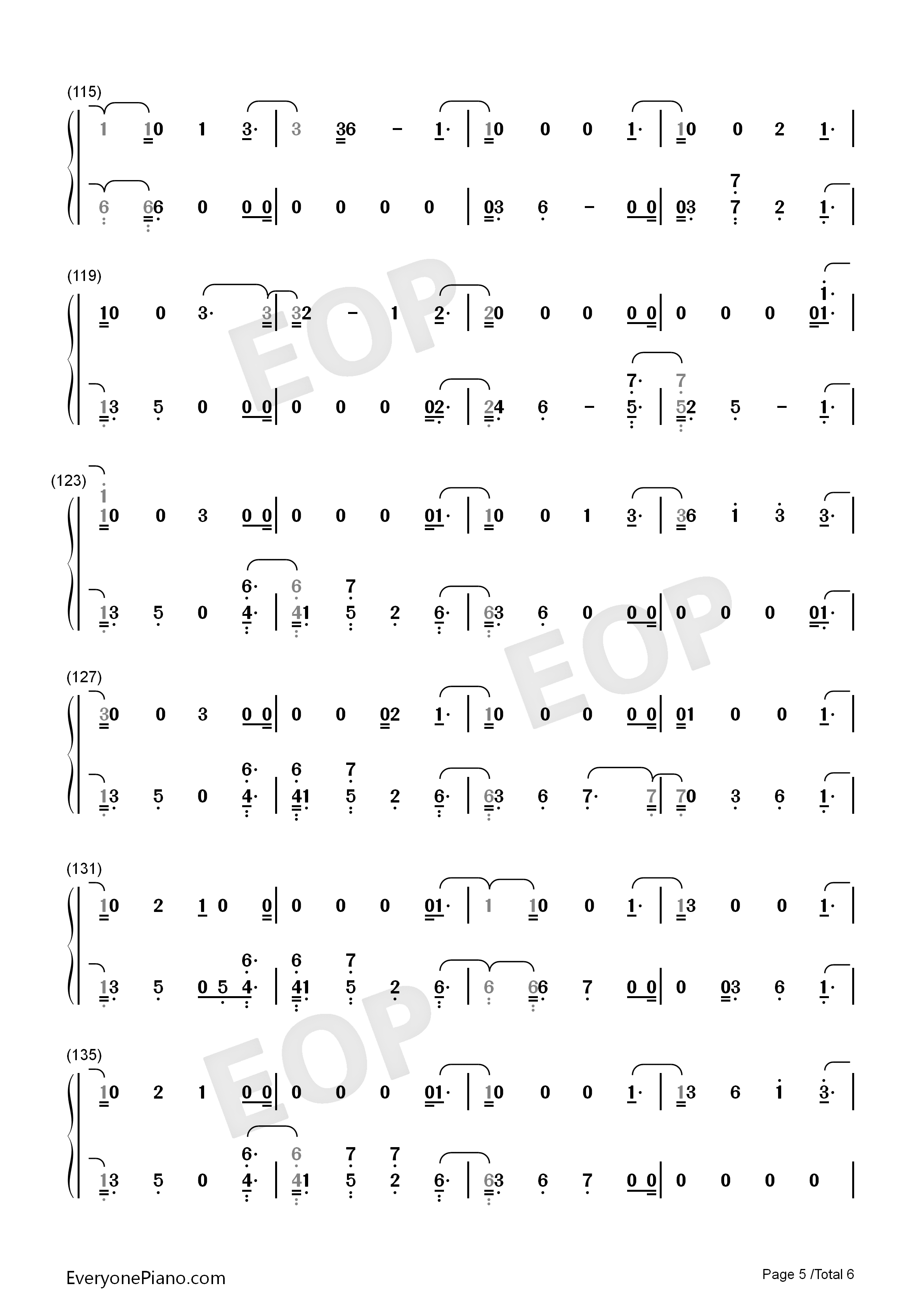 I_Would_Die_for_You钢琴简谱_Miley_Cyrus演唱