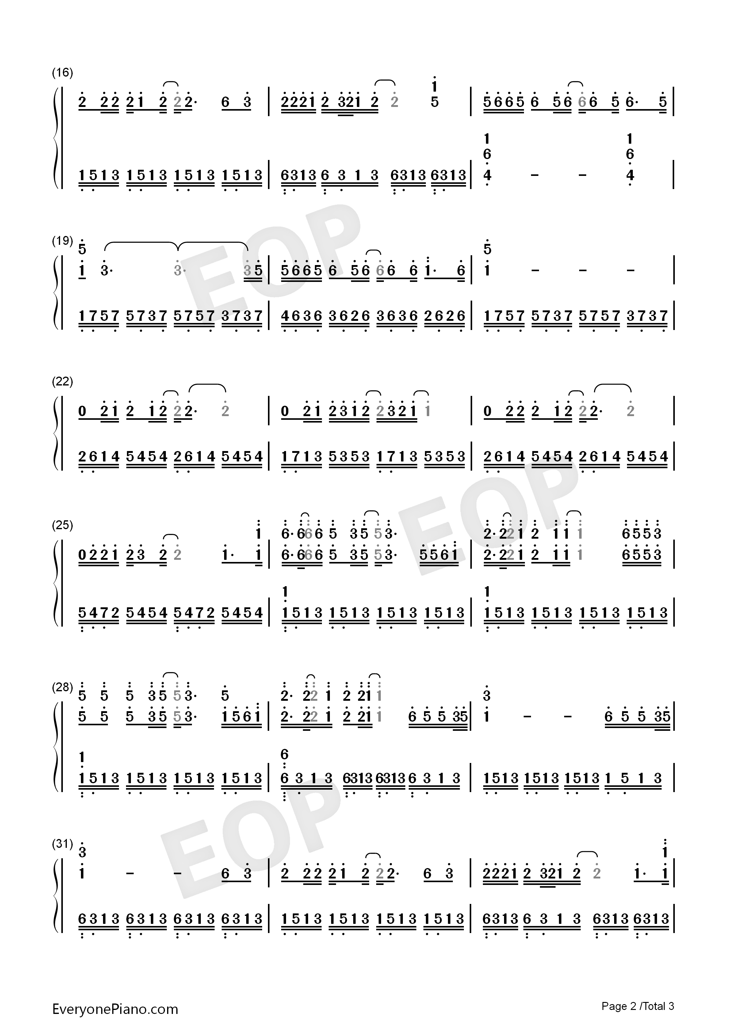 生如夏花钢琴简谱_朴树演唱