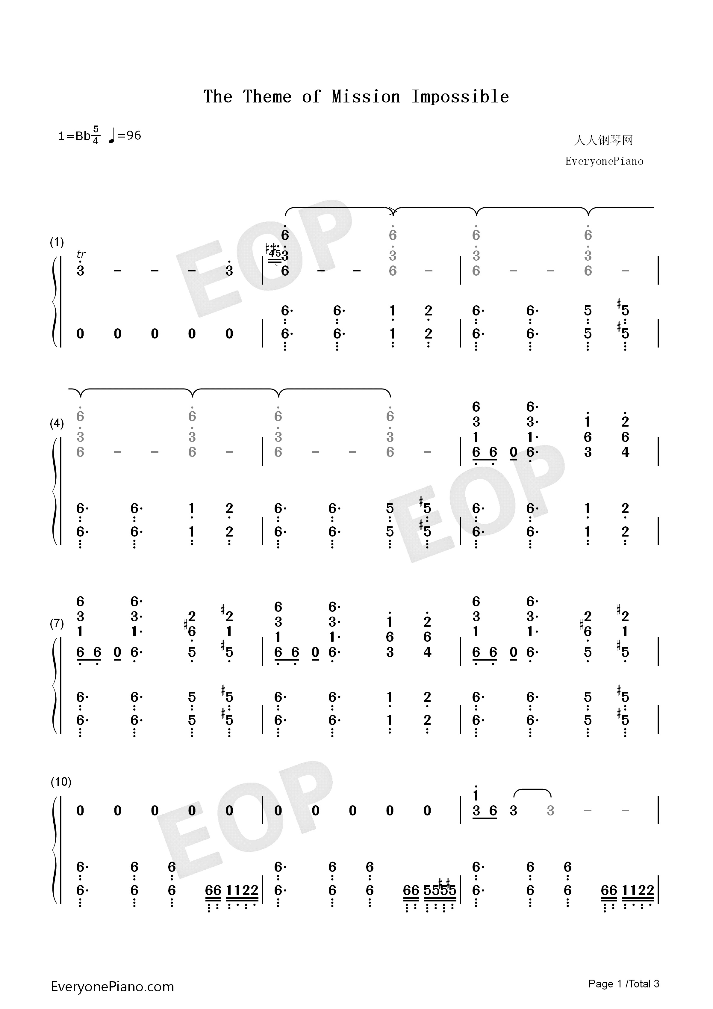 The_Theme_of_Mission_Impossible钢琴简谱_Lalo_Schifrin演唱