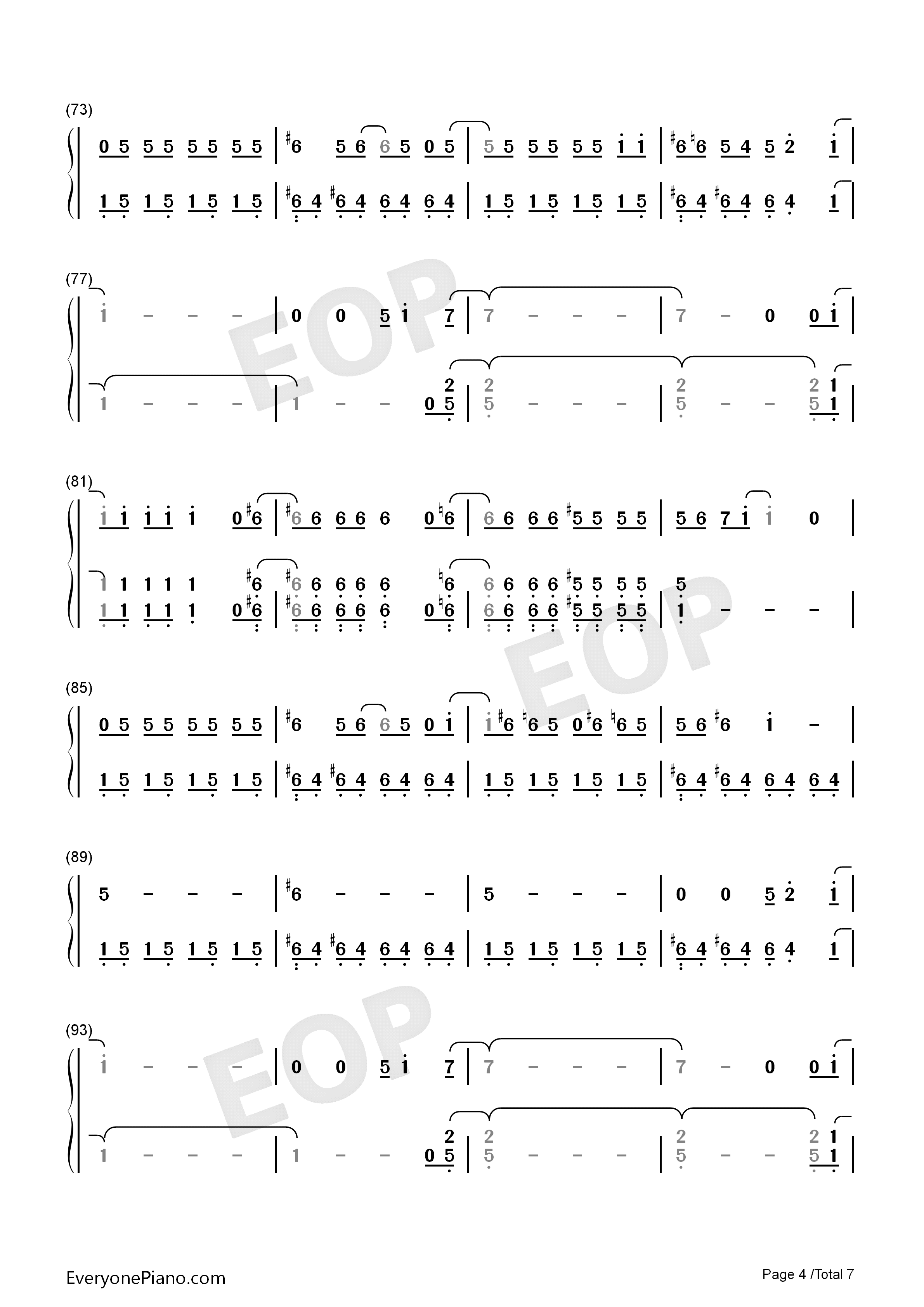 ミッション_健・康・第・イチ钢琴简谱_花澤香菜_前野智昭_小野大輔_井上喜久子演唱