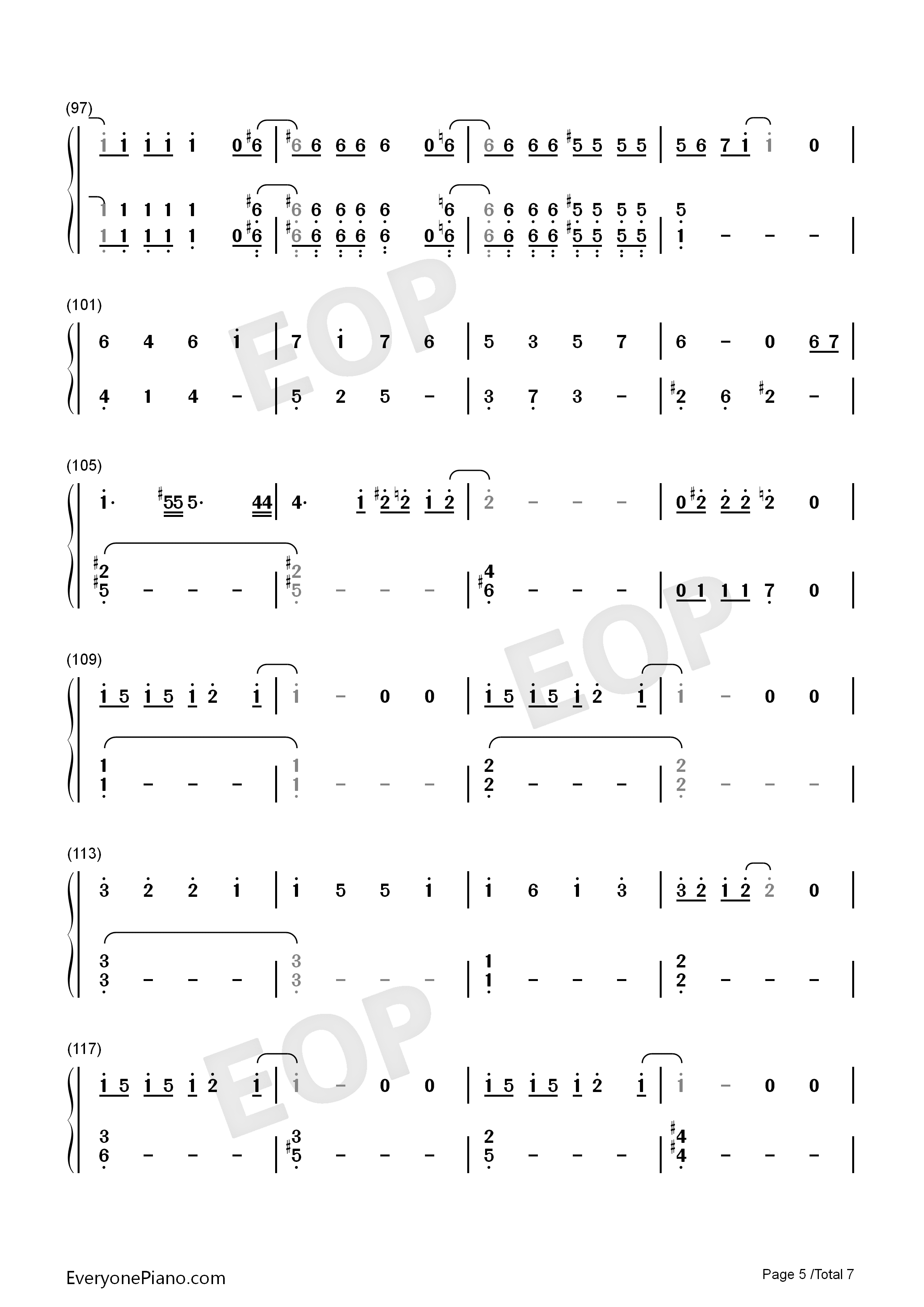 ミッション_健・康・第・イチ钢琴简谱_花澤香菜_前野智昭_小野大輔_井上喜久子演唱