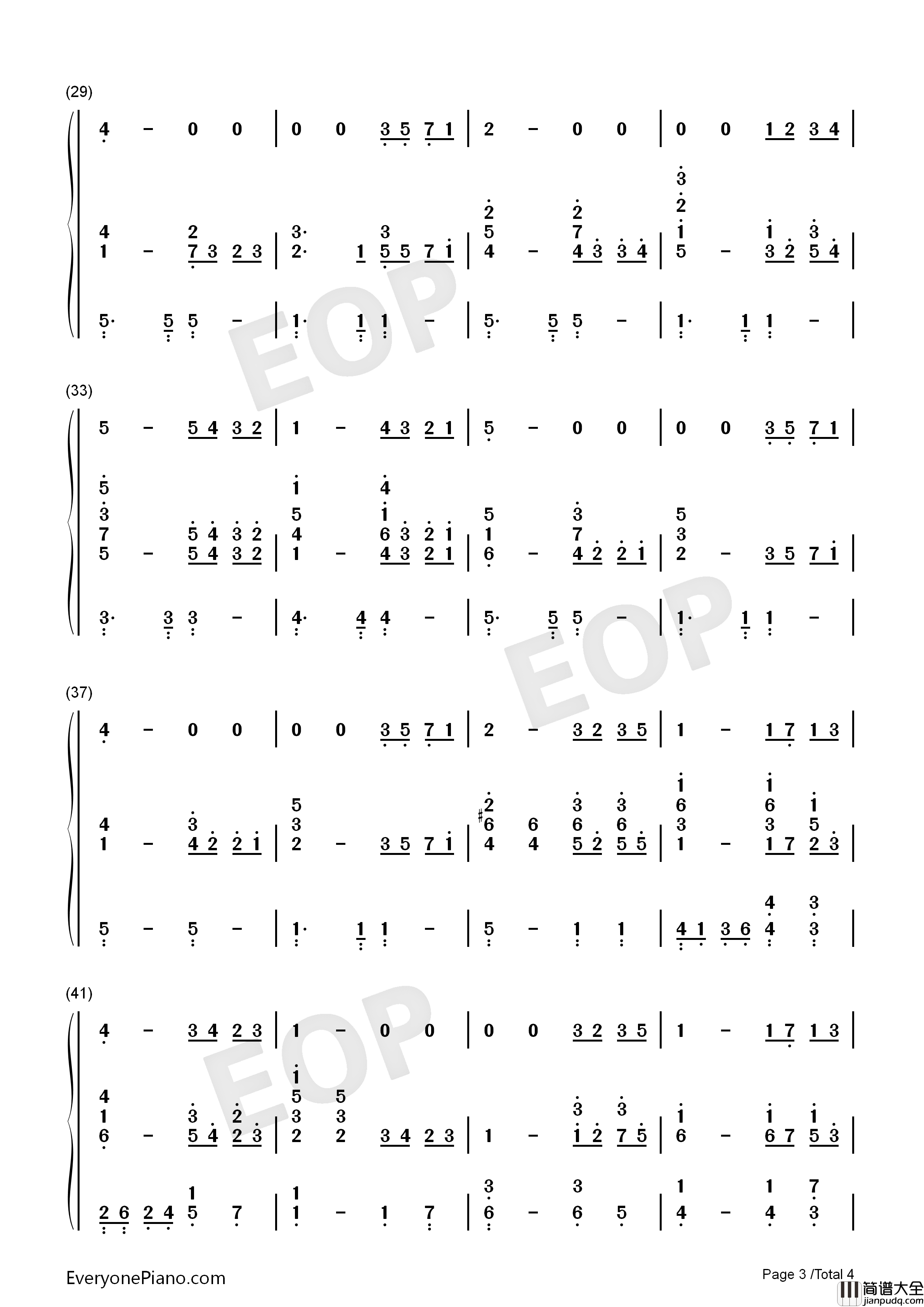 Beauty_and_the_Beast钢琴简谱_席琳狄翁演唱