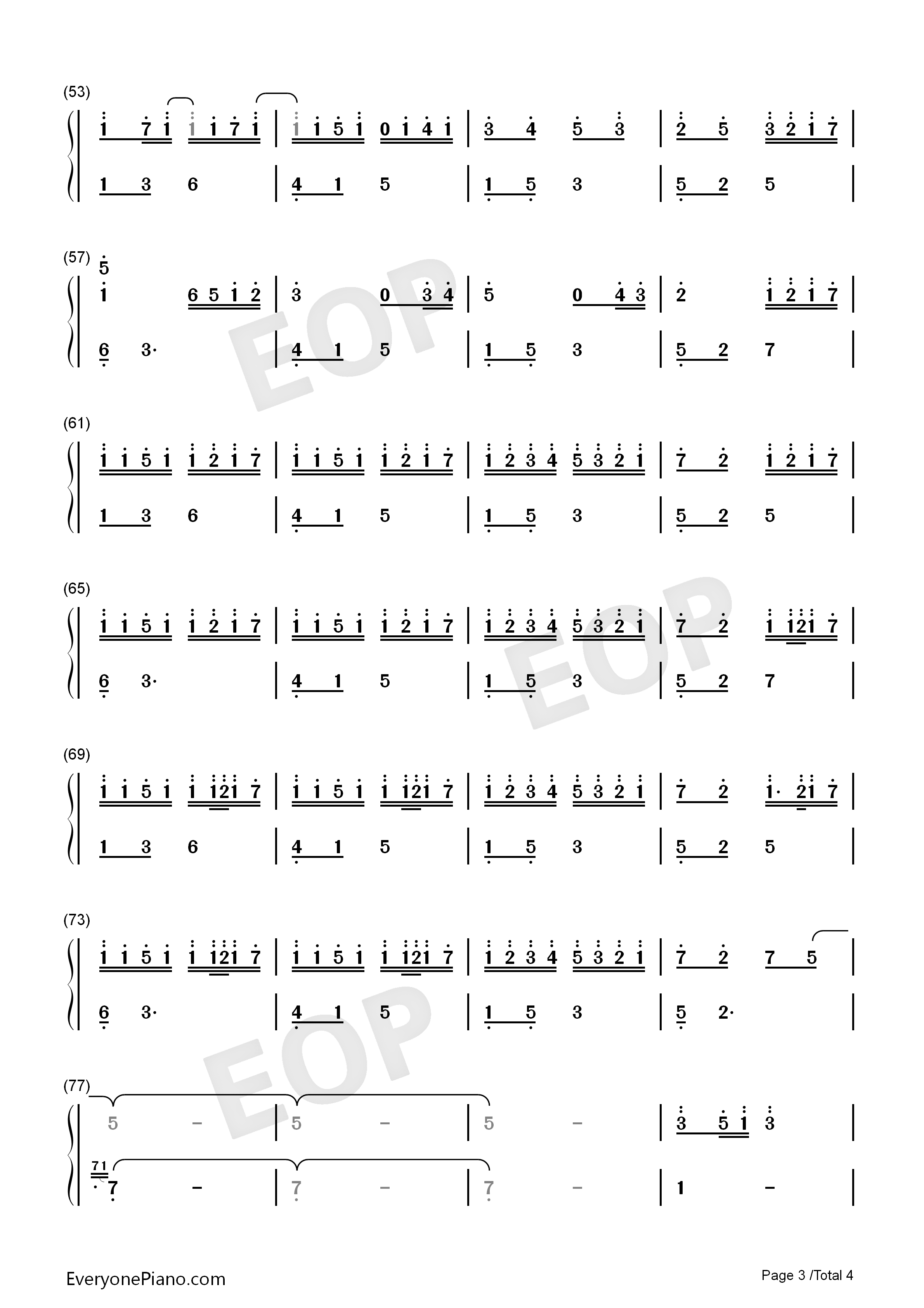 绝美卡农Canon遇上River_Flows_In_You钢琴简谱_Johann_Pachelbel_Yiruma演唱