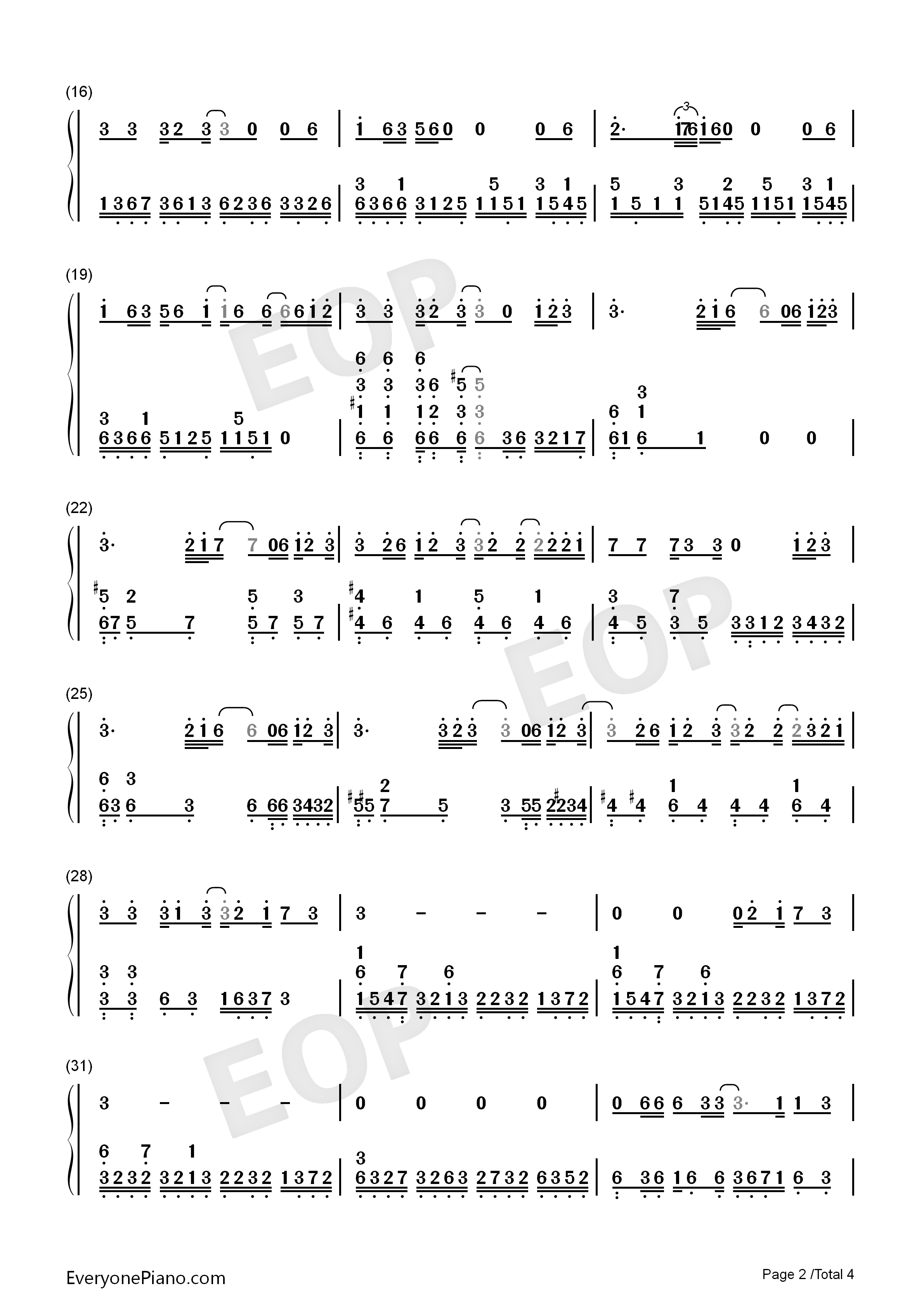 单行的轨道钢琴简谱_邓紫棋演唱