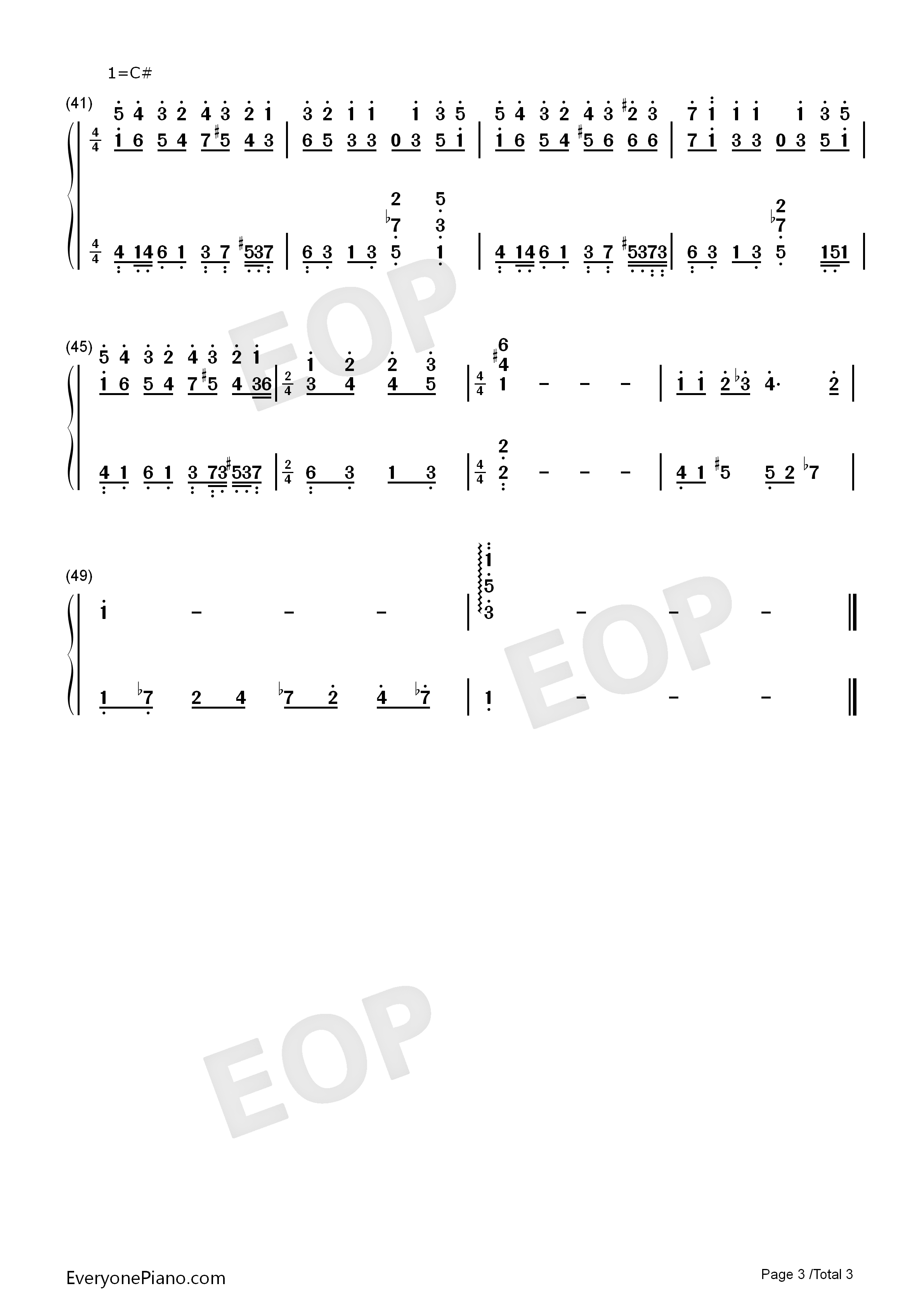 老伴钢琴简谱_李荣浩演唱