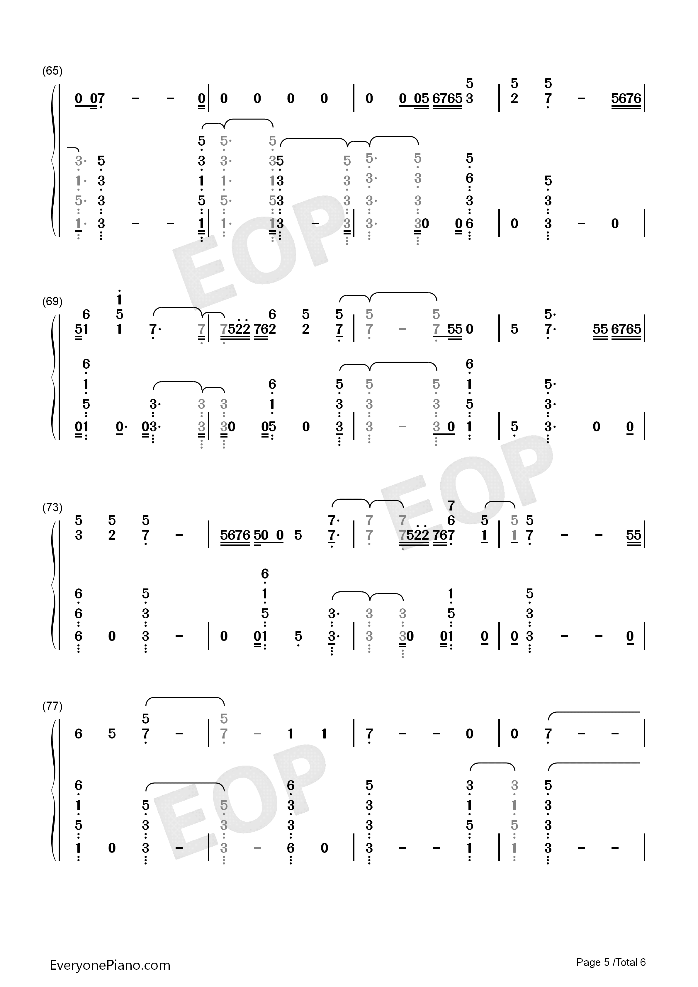 Let_You_Down钢琴简谱_NF演唱